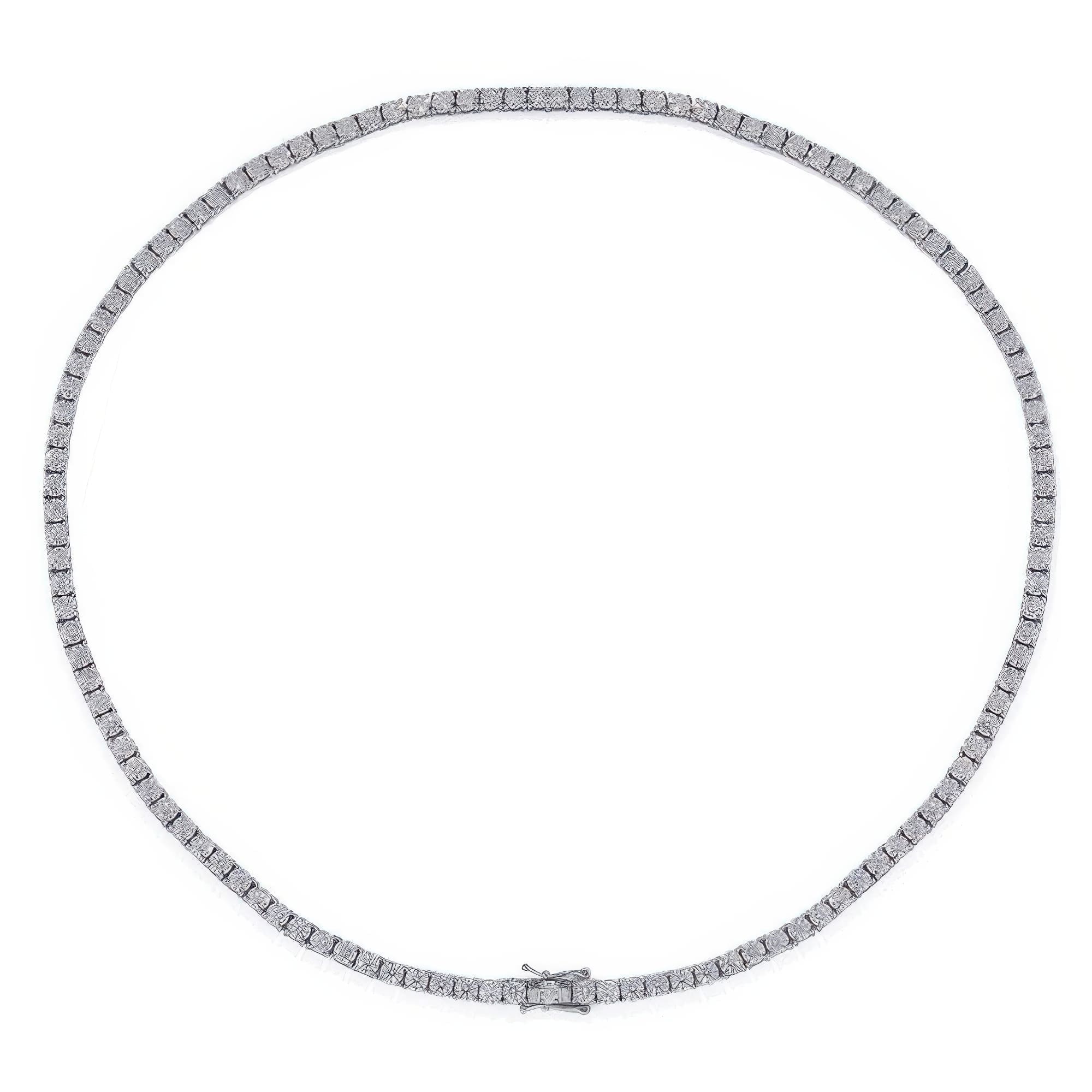 4mm Moissanite Tennis Chain Necklace - Image 6