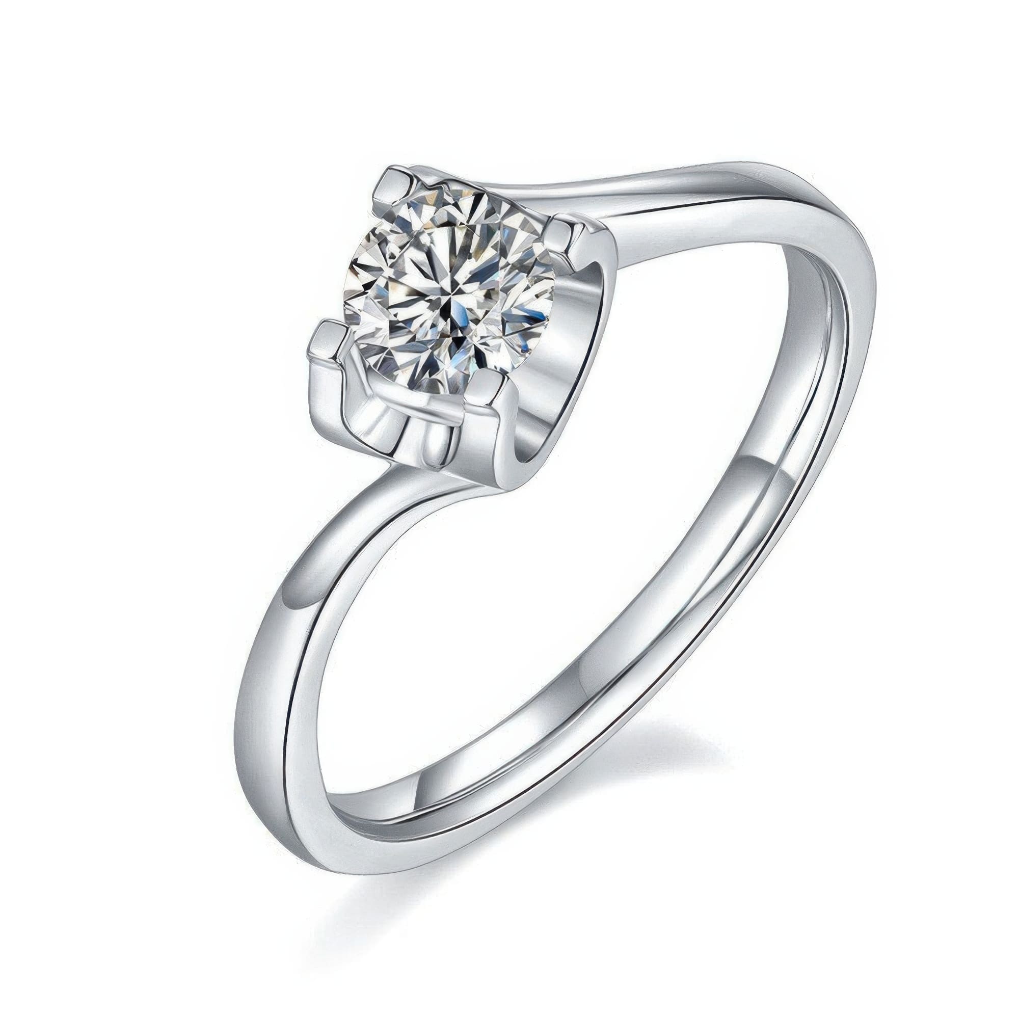 Twisted Bull Head Moissanite Ring | 0.5ct Multi-Color Options