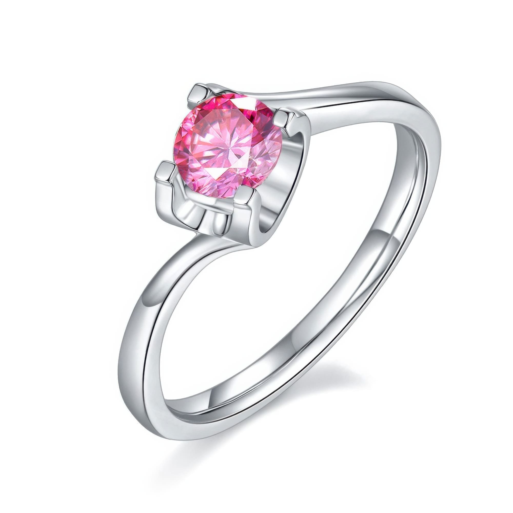 Twisted Bull Head Moissanite Ring | 0.5ct Multi-Color Options - Image 4