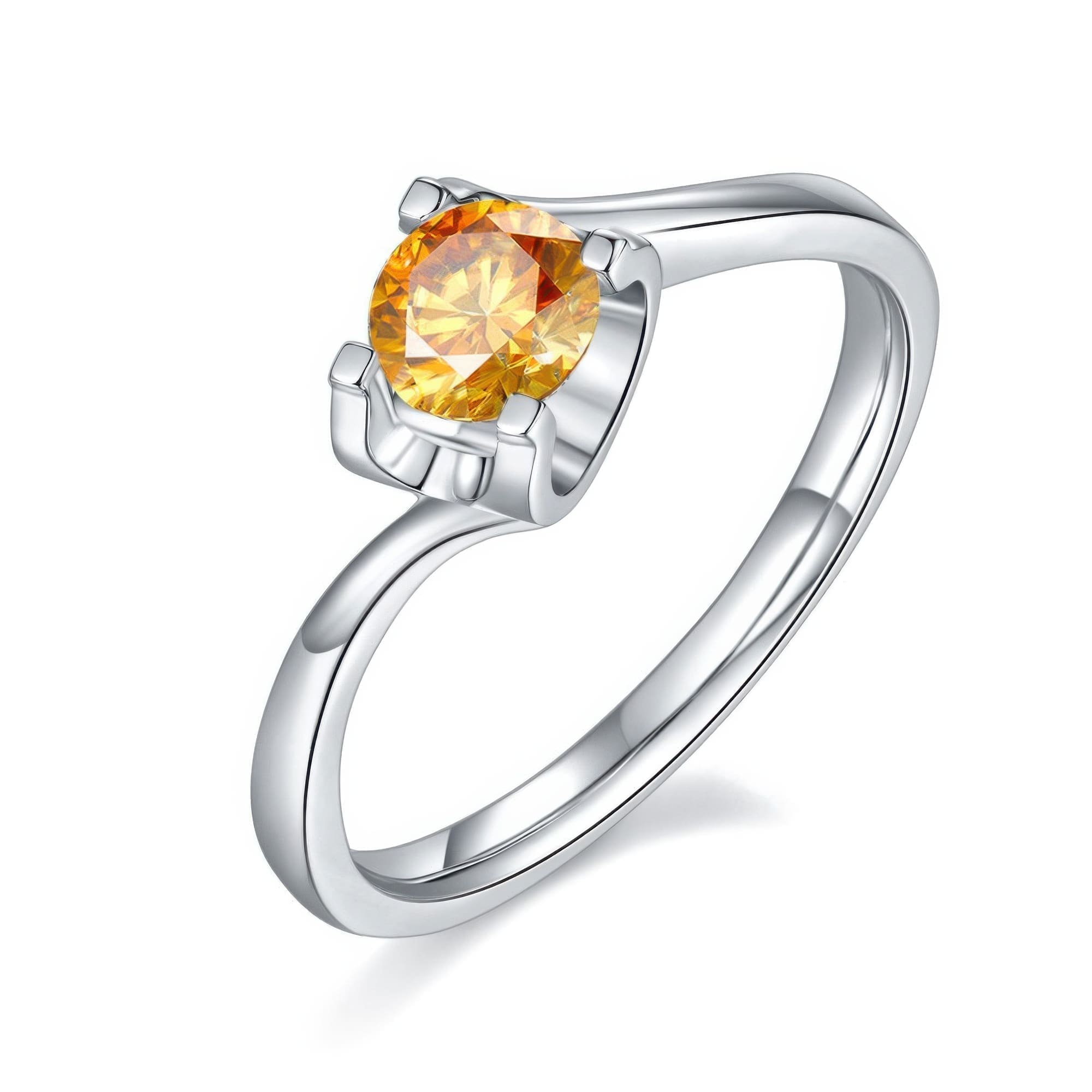 Twisted Bull Head Moissanite Ring | 0.5ct Multi-Color Options - Image 5