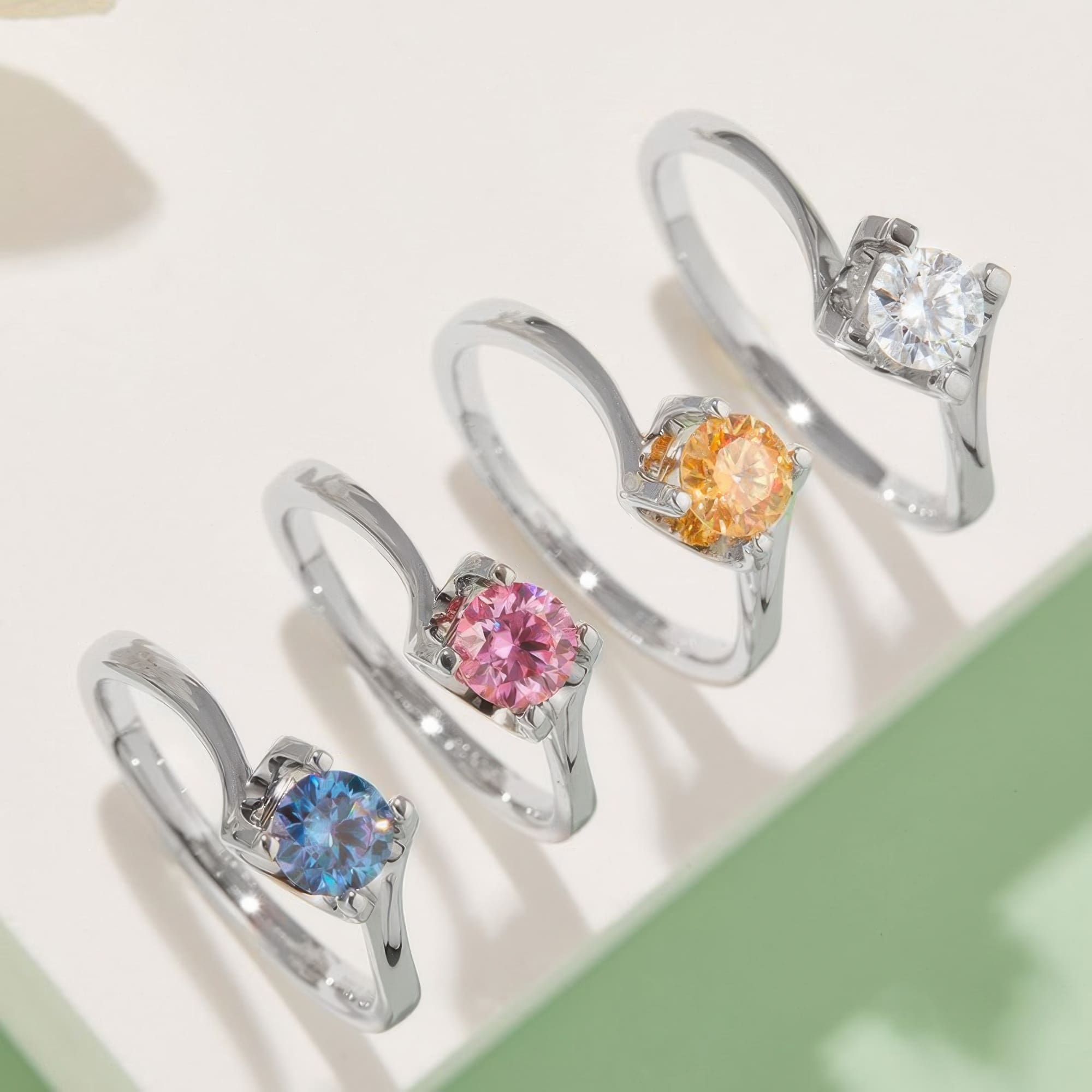 Twisted Bull Head Moissanite Ring | 0.5ct Multi-Color Options - Image 2
