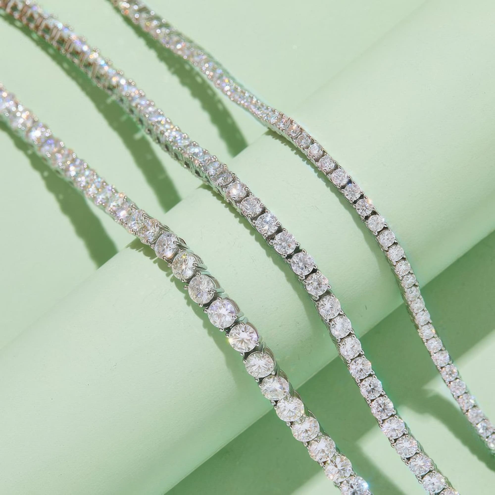 5mm Moissanite Tennis Chain Necklace - Image 2