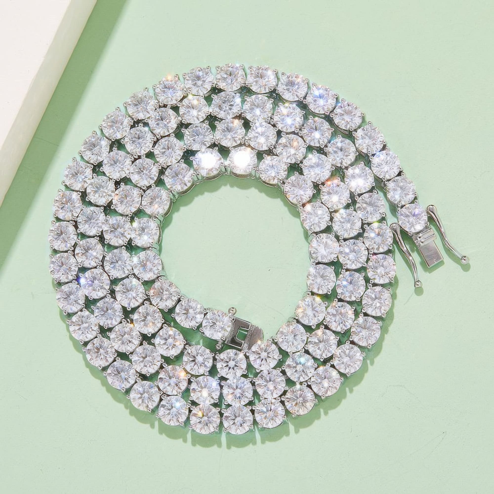 5mm Moissanite Tennis Chain Necklace - Image 4