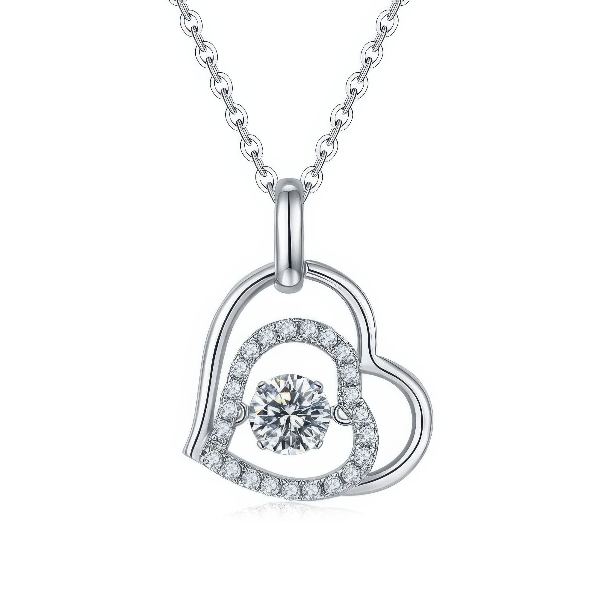 Heart Shaped Moissanite Necklace | Minimalist 0.50ct Premium White Pendant