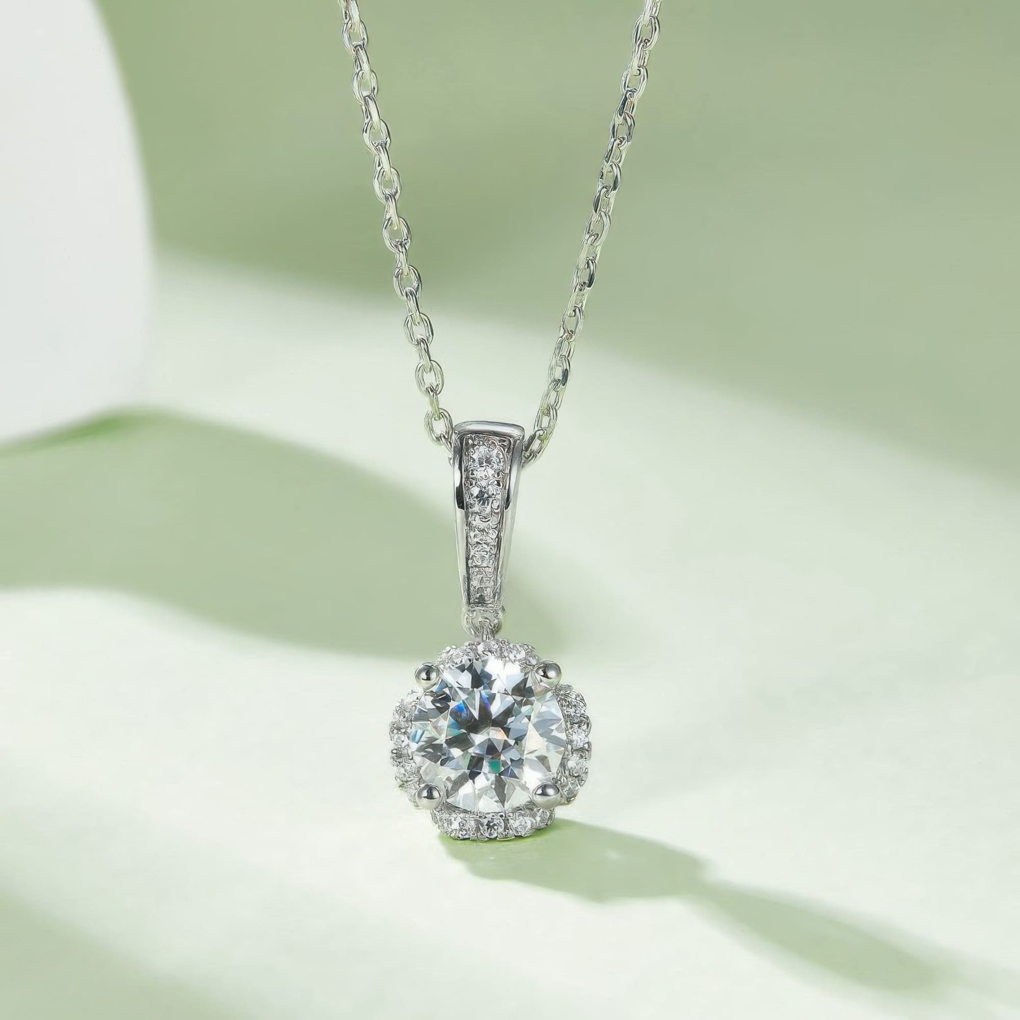 Moissanite Floral Jewelry Set | Elegant 1.5-3ct Necklace & Earring Collection - Image 5