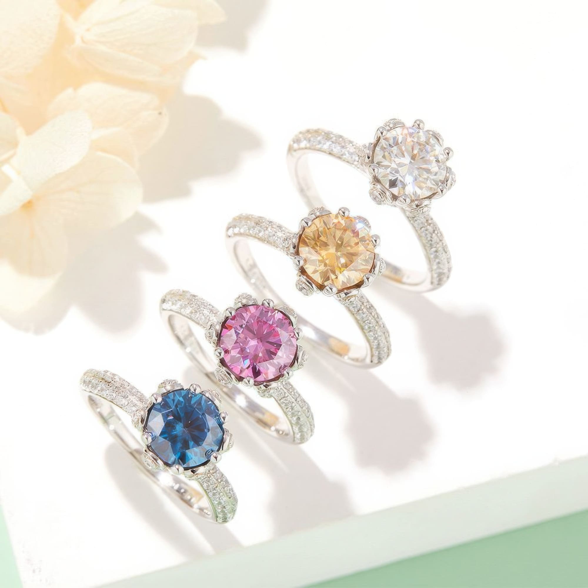 1.5ct Floral Moissanite Statement Ring - Image 2