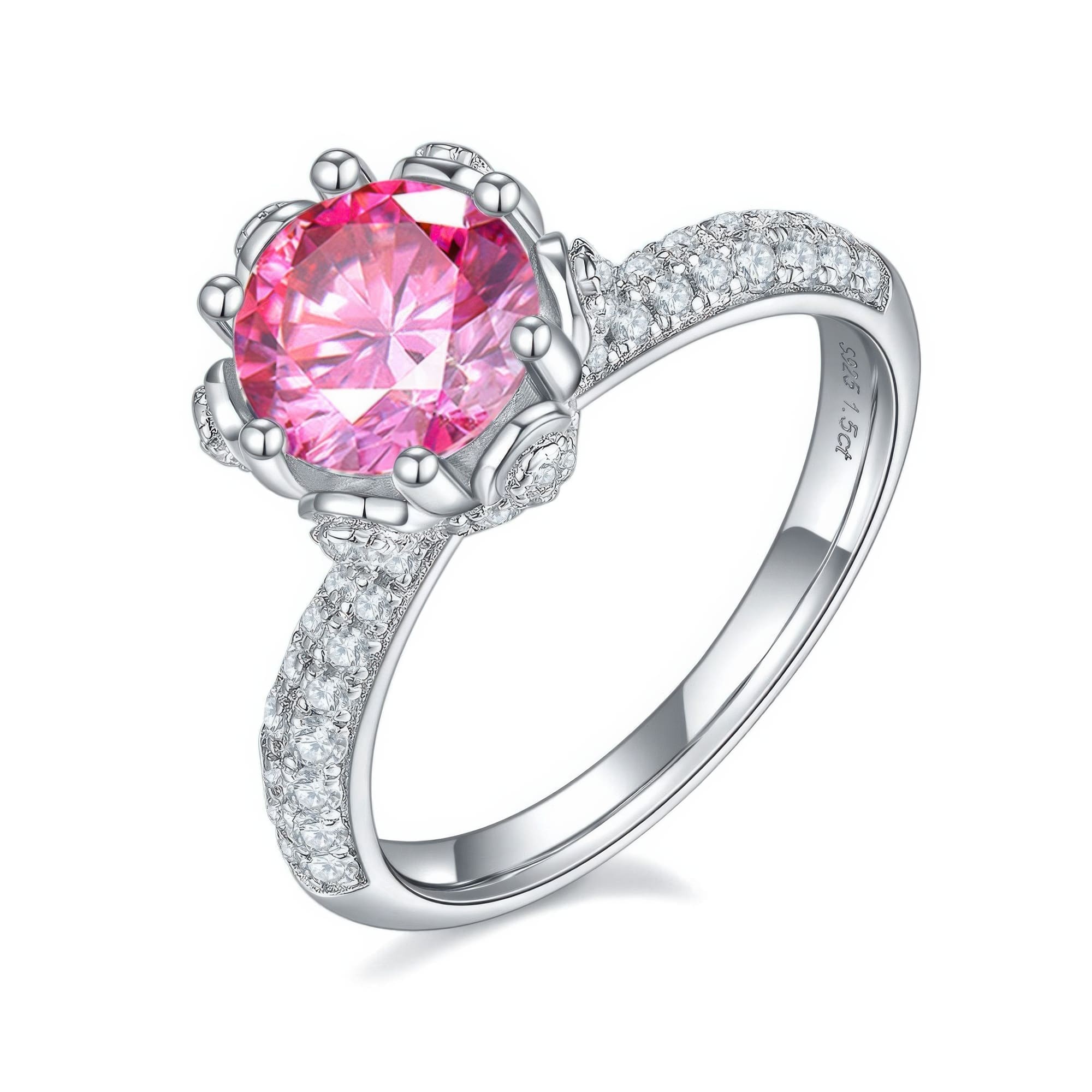 1.5ct Floral Moissanite Statement Ring