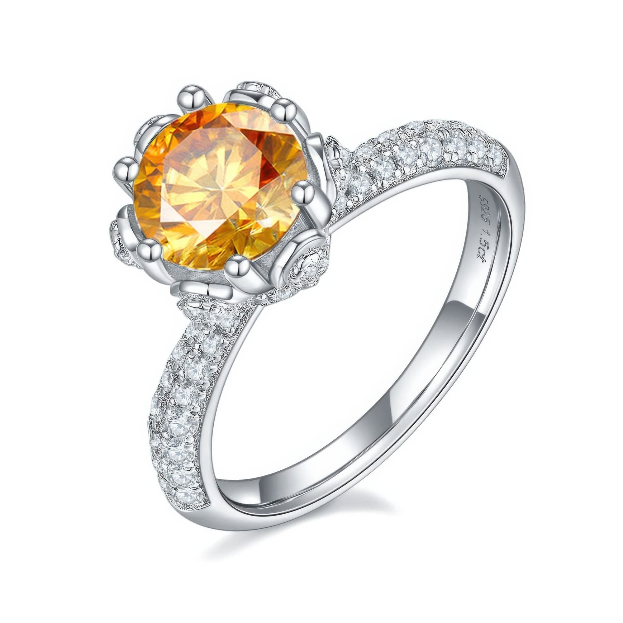 1.5ct Floral Moissanite Statement Ring - Image 4