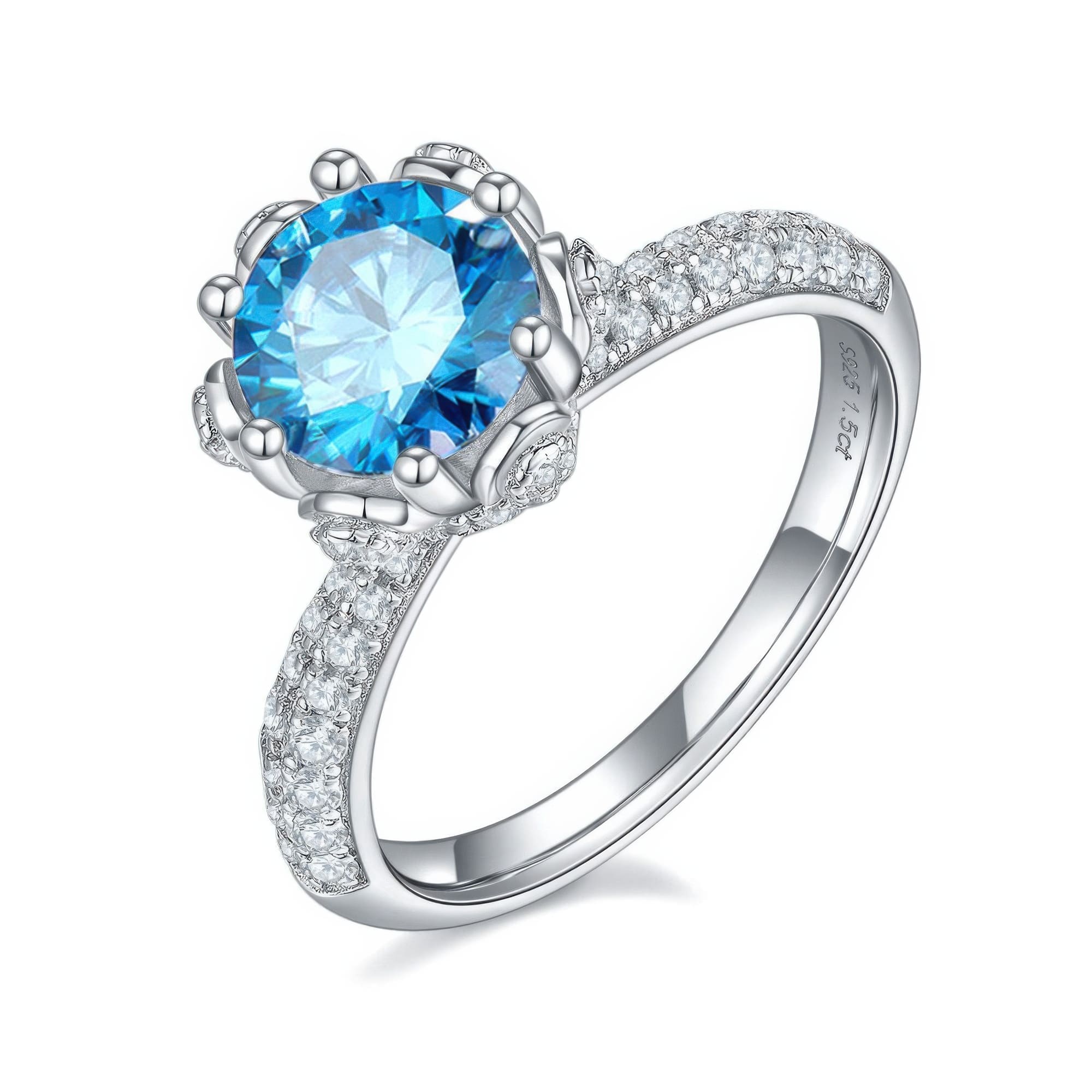 1.5ct Floral Moissanite Statement Ring - Image 5