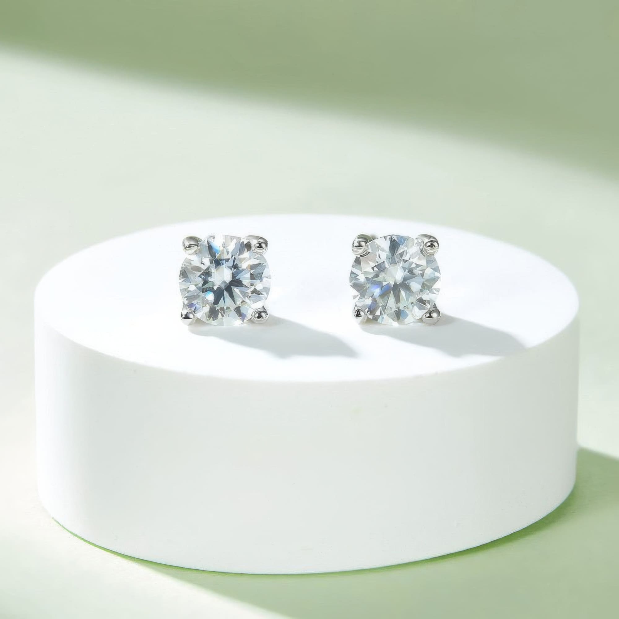 4-Prong Round Cut Moissanite Jewelry Set | 925 Silver Geometric Jewelry - Image 5