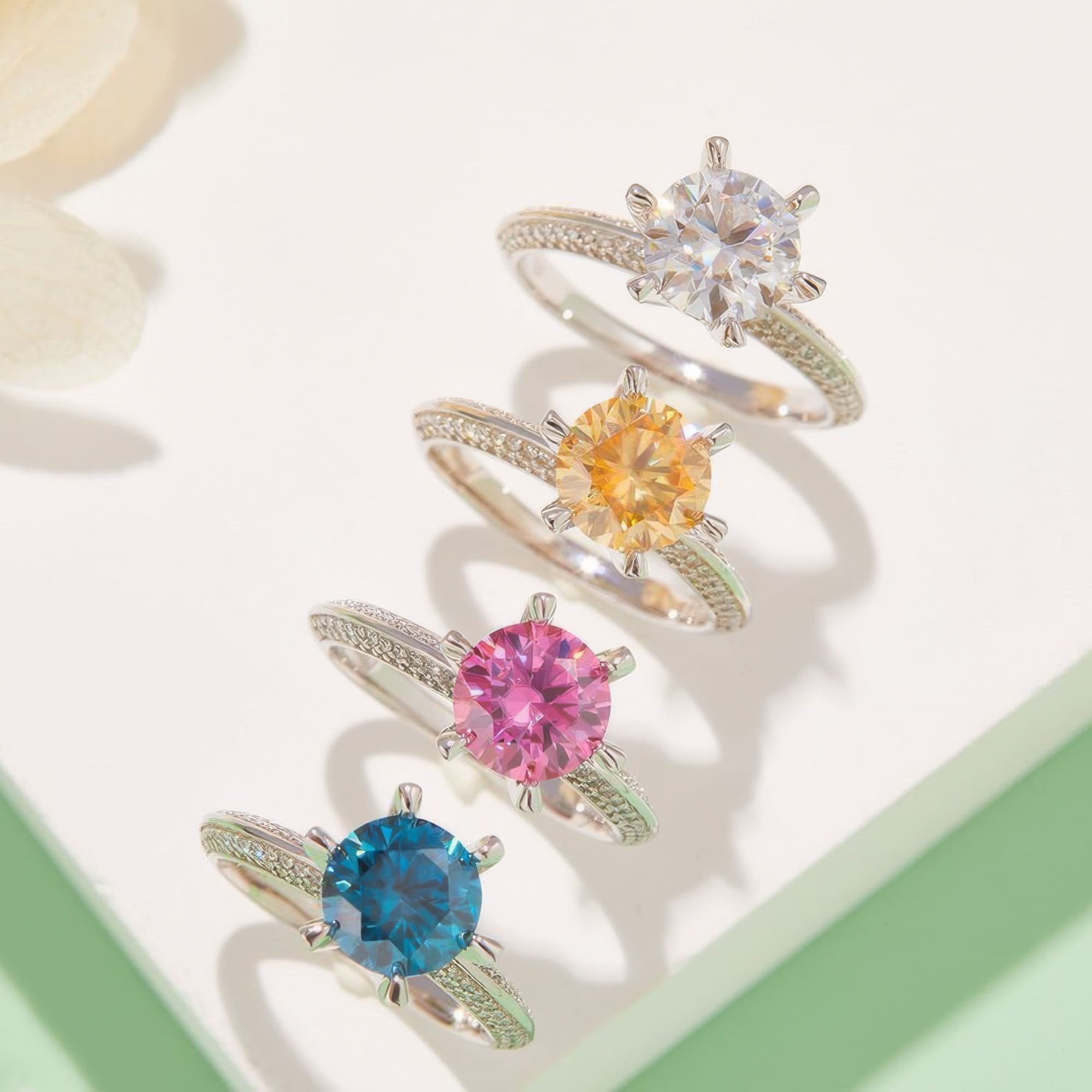 2 Carat Brilliant Cut Moissanite Statement Ring - Image 2