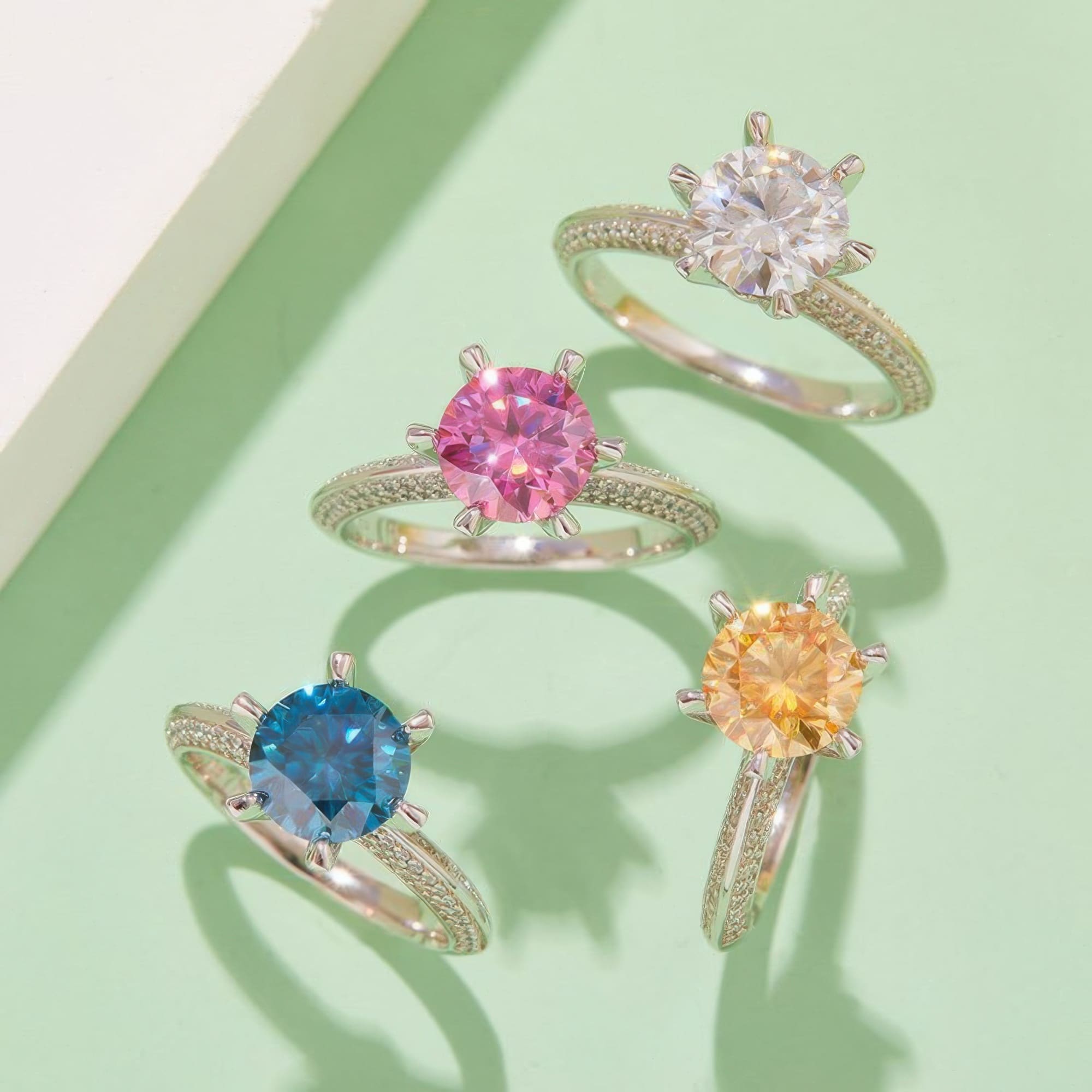 2 Carat Brilliant Cut Moissanite Statement Ring - Image 3