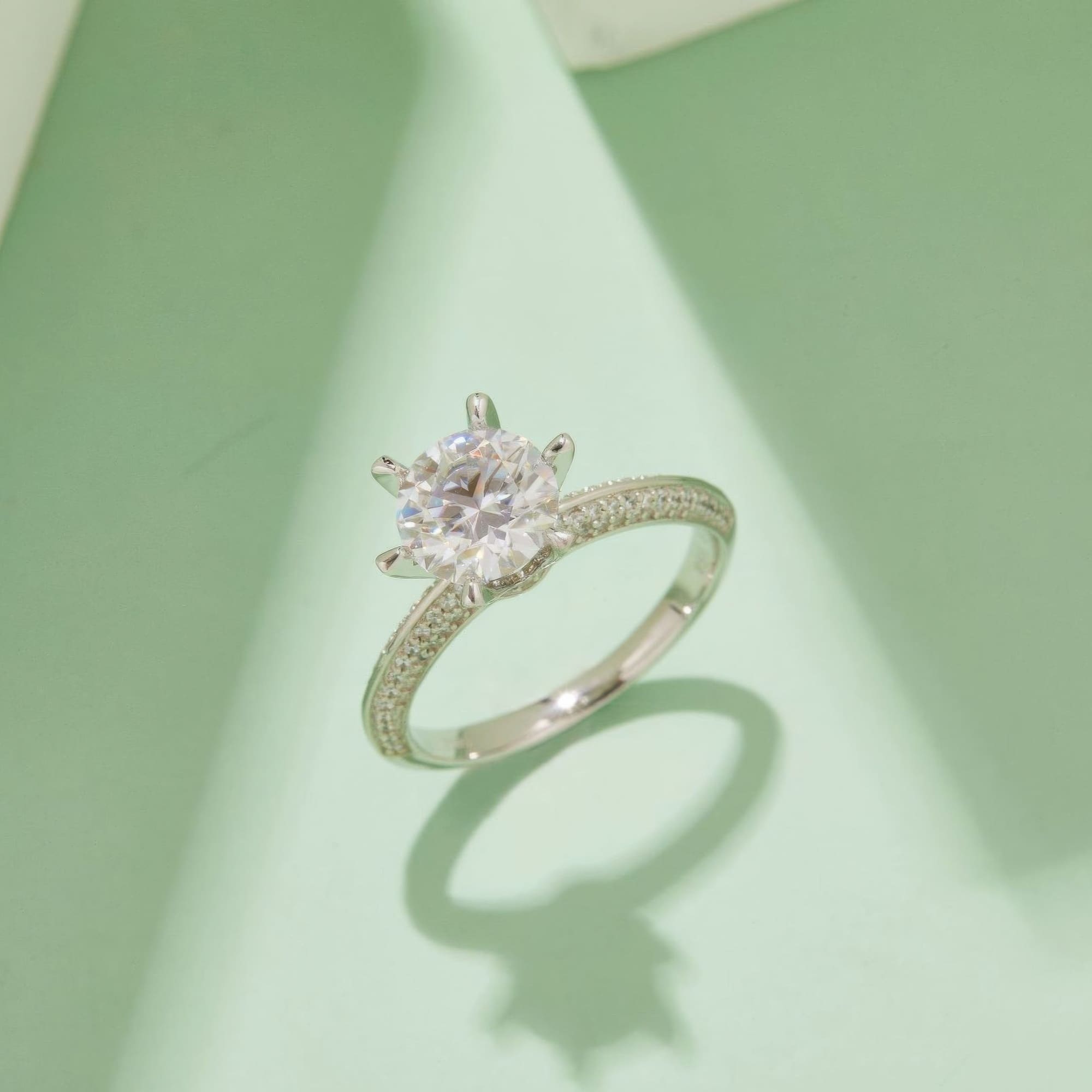 2 Carat Brilliant Cut Moissanite Statement Ring - Image 7