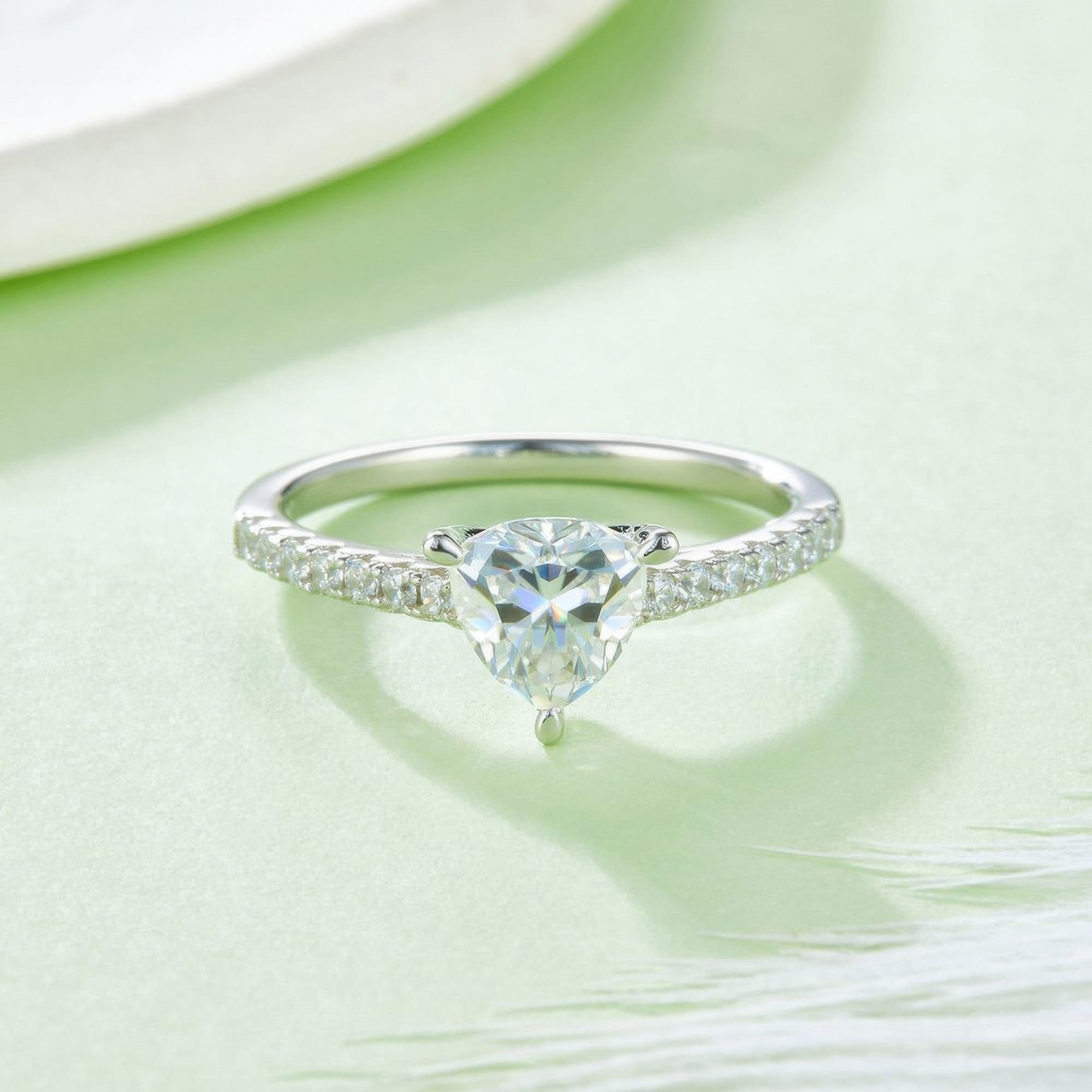 1CT Asymmetric Triangle Moissanite Ring - Image 2