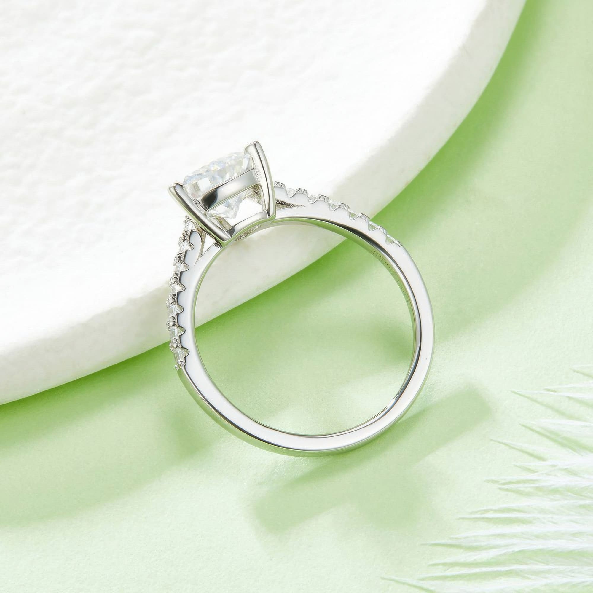 1CT Asymmetric Triangle Moissanite Ring - Image 4