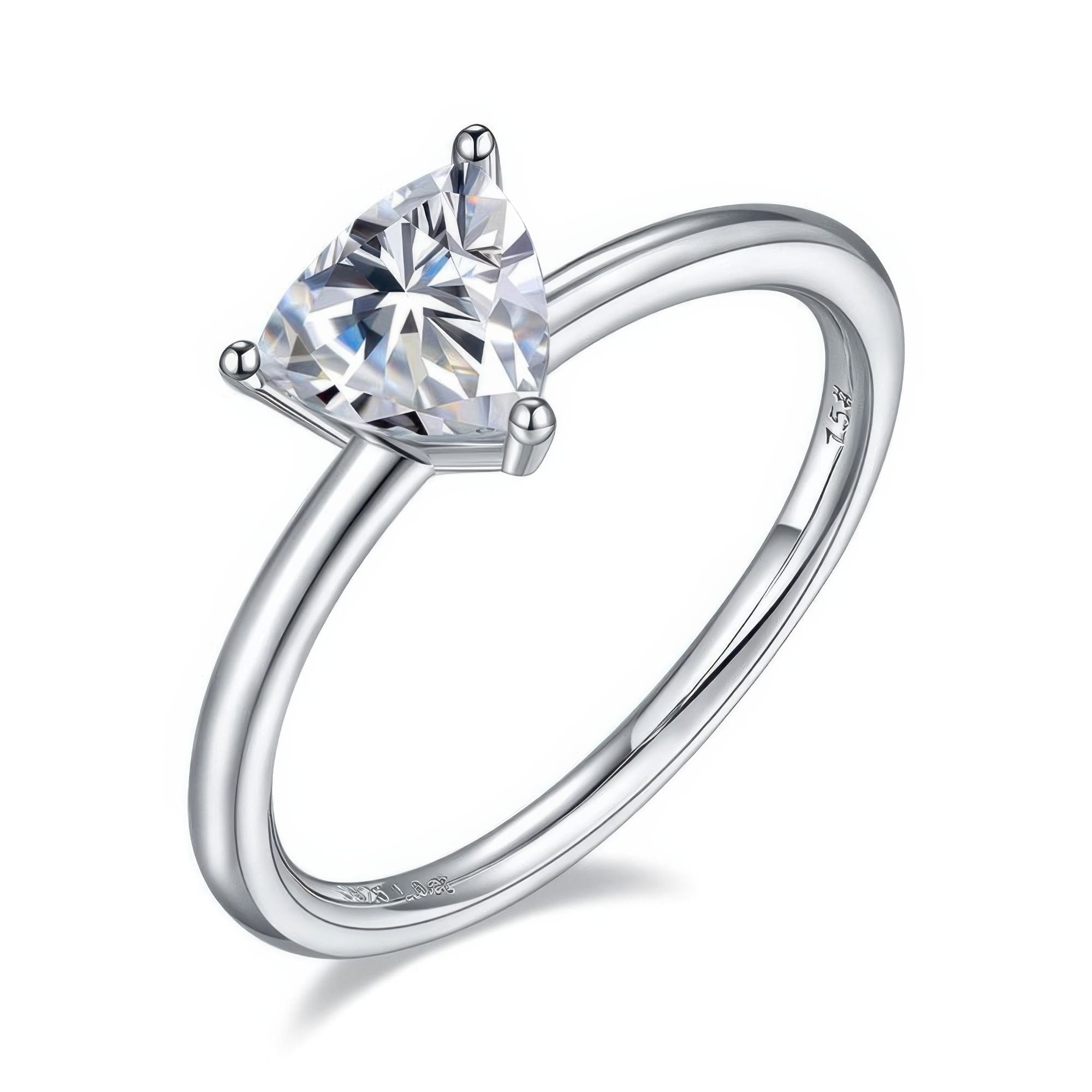 1 Ct Triangle Moissanite Ring