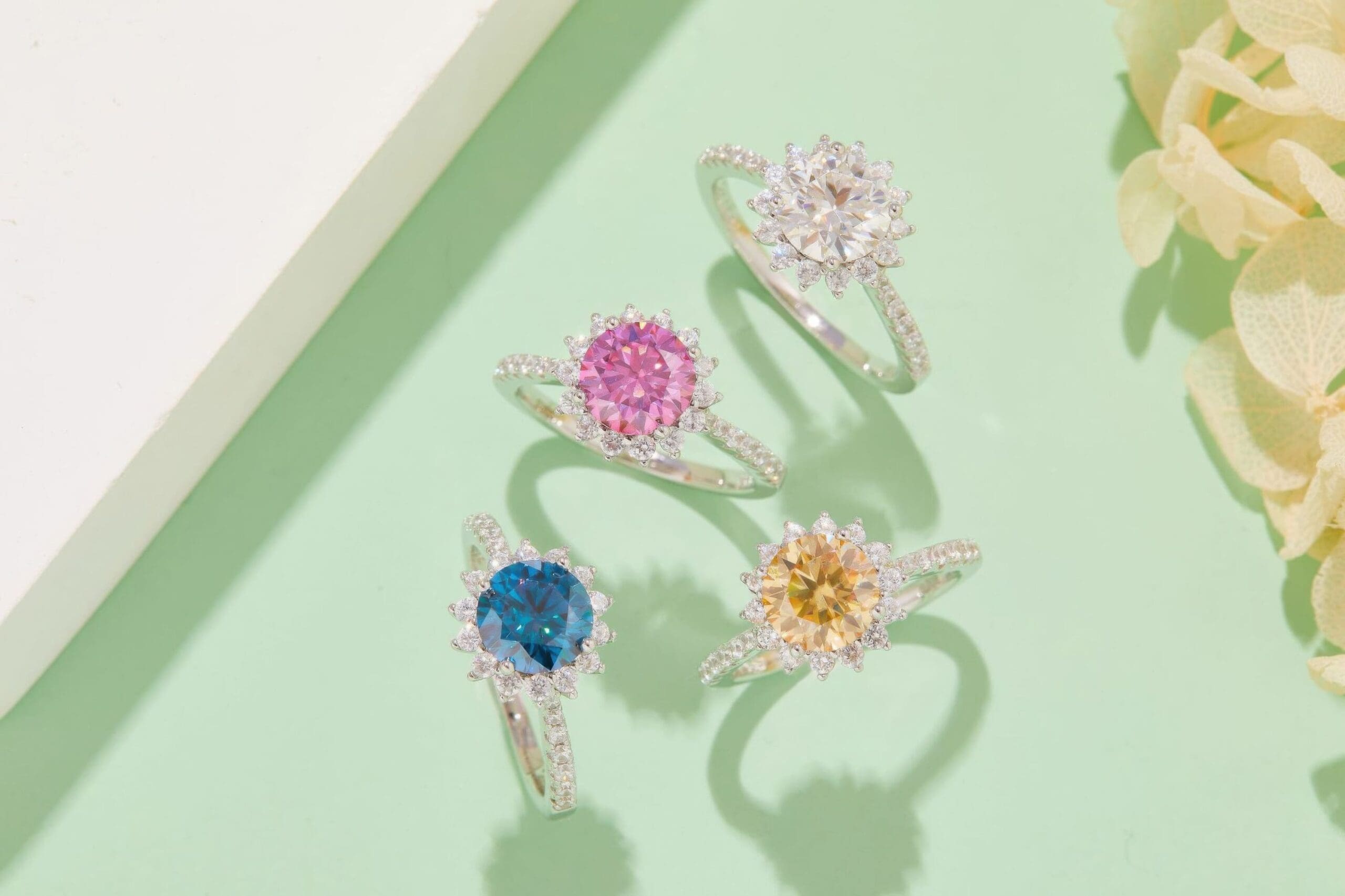 Vintage Sunflower Moissanite Ring - Image 3