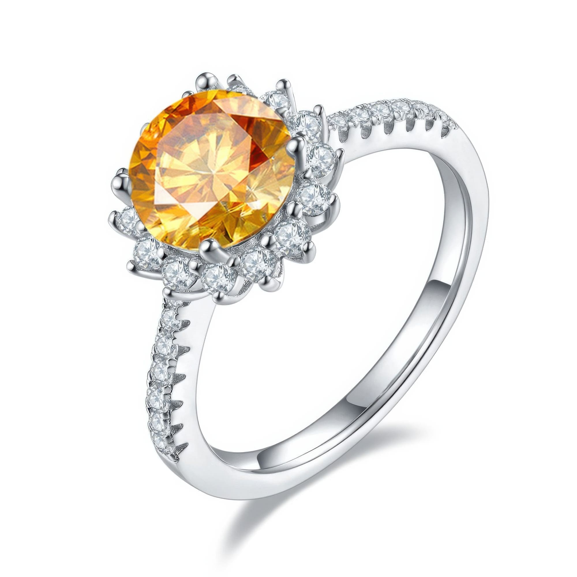 Vintage Sunflower Moissanite Ring - Image 4