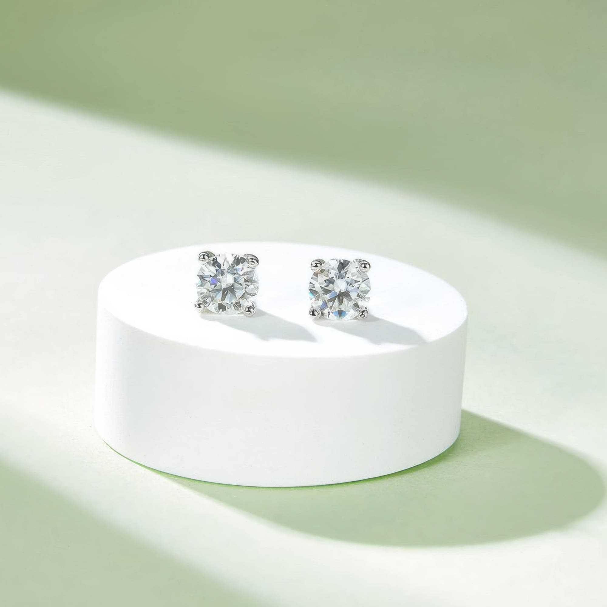 Modern Round Moissanite Necklace Earrings Set | 925 Sterling Silver Geometric Jewelry Set - Image 6