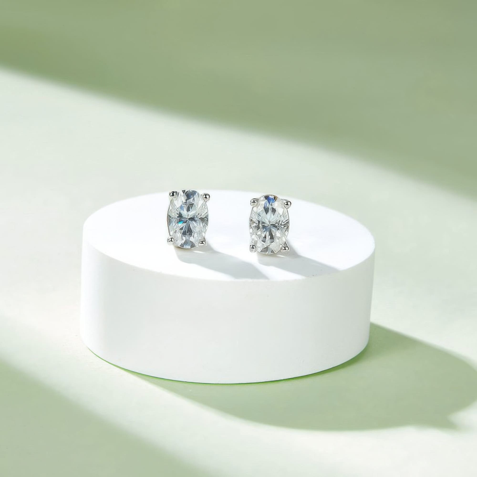 Oval Moissanite Jewelry Set | 1.5 CTW Geometric Design 925 Sterling Silver - Image 6