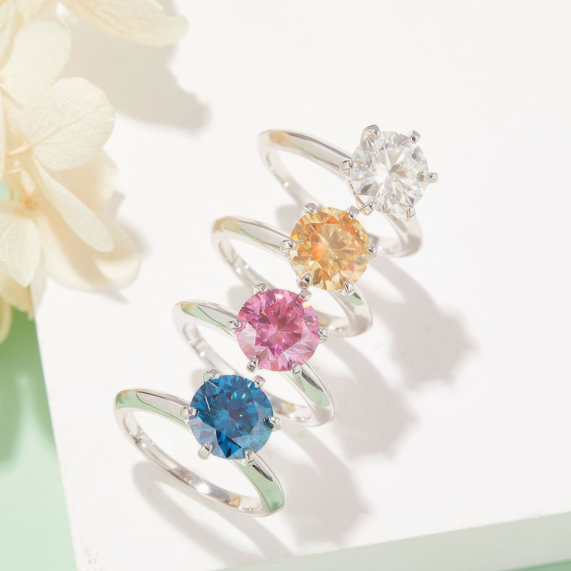 3 Carat Six-Prong Moissanite Ring | 925 Sterling Silver | D-Grade - Image 2