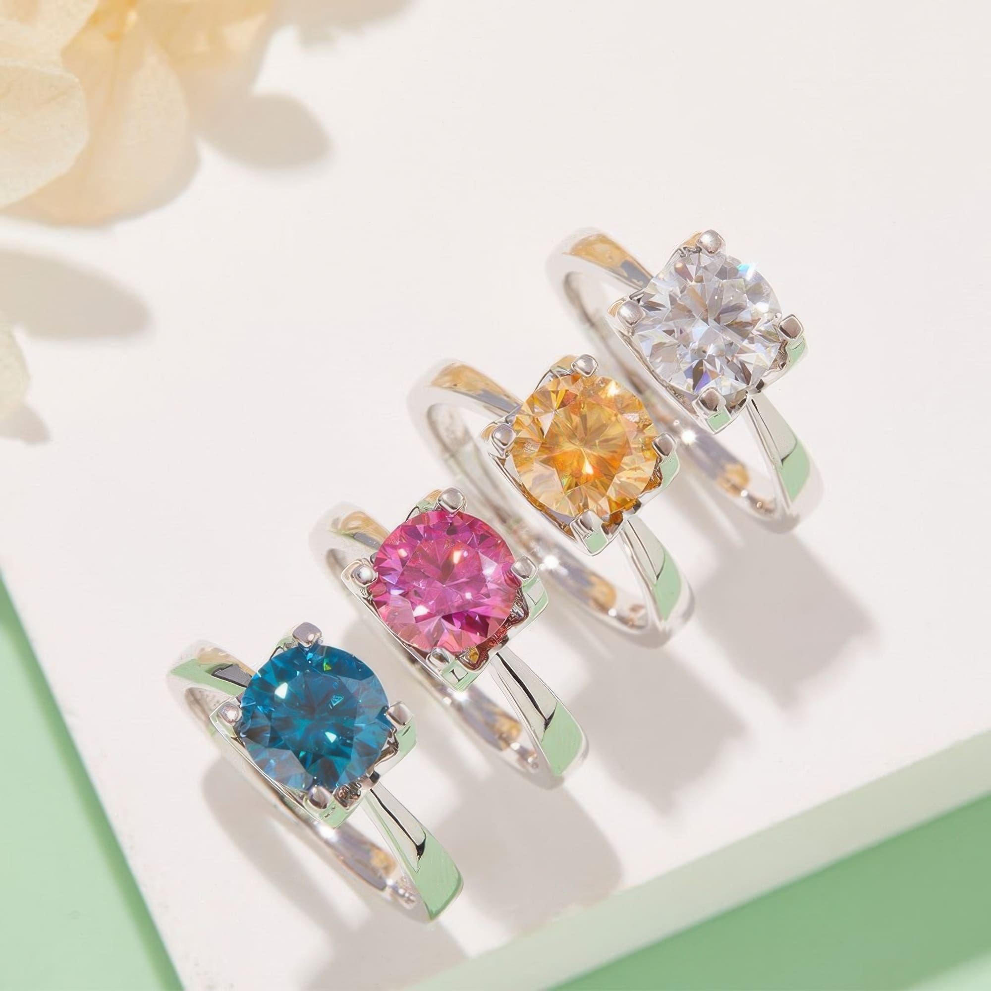 2 Carat Geometric Moissanite Ring - Image 2