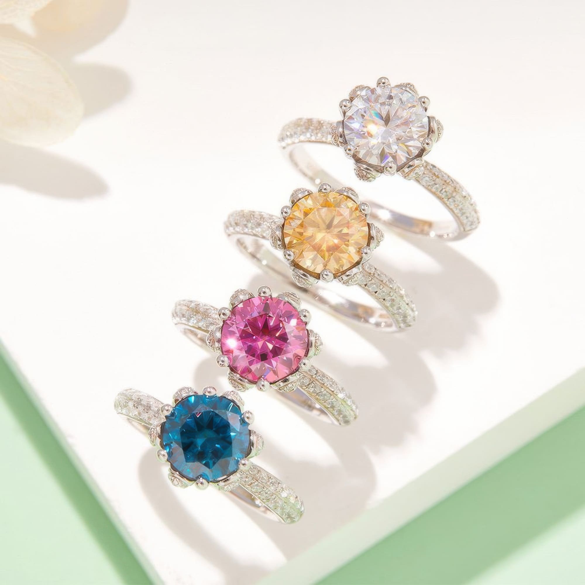 925 Silver Flower Goddess Moissanite Ring - Image 2