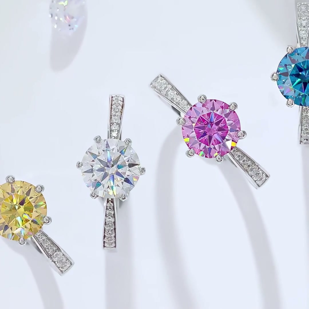 1.5ct Micro Pave Moissanite Statement Ring product video thumbnail