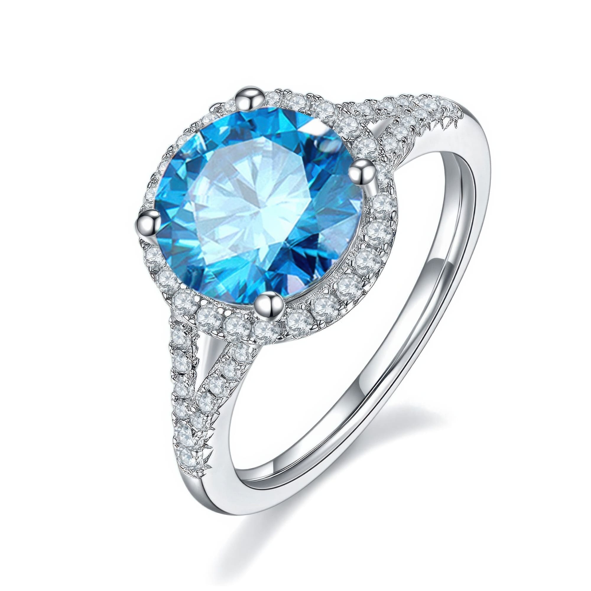 Vintage European 3CT Moissanite Ring | Double Band Bezel Setting - Image 5