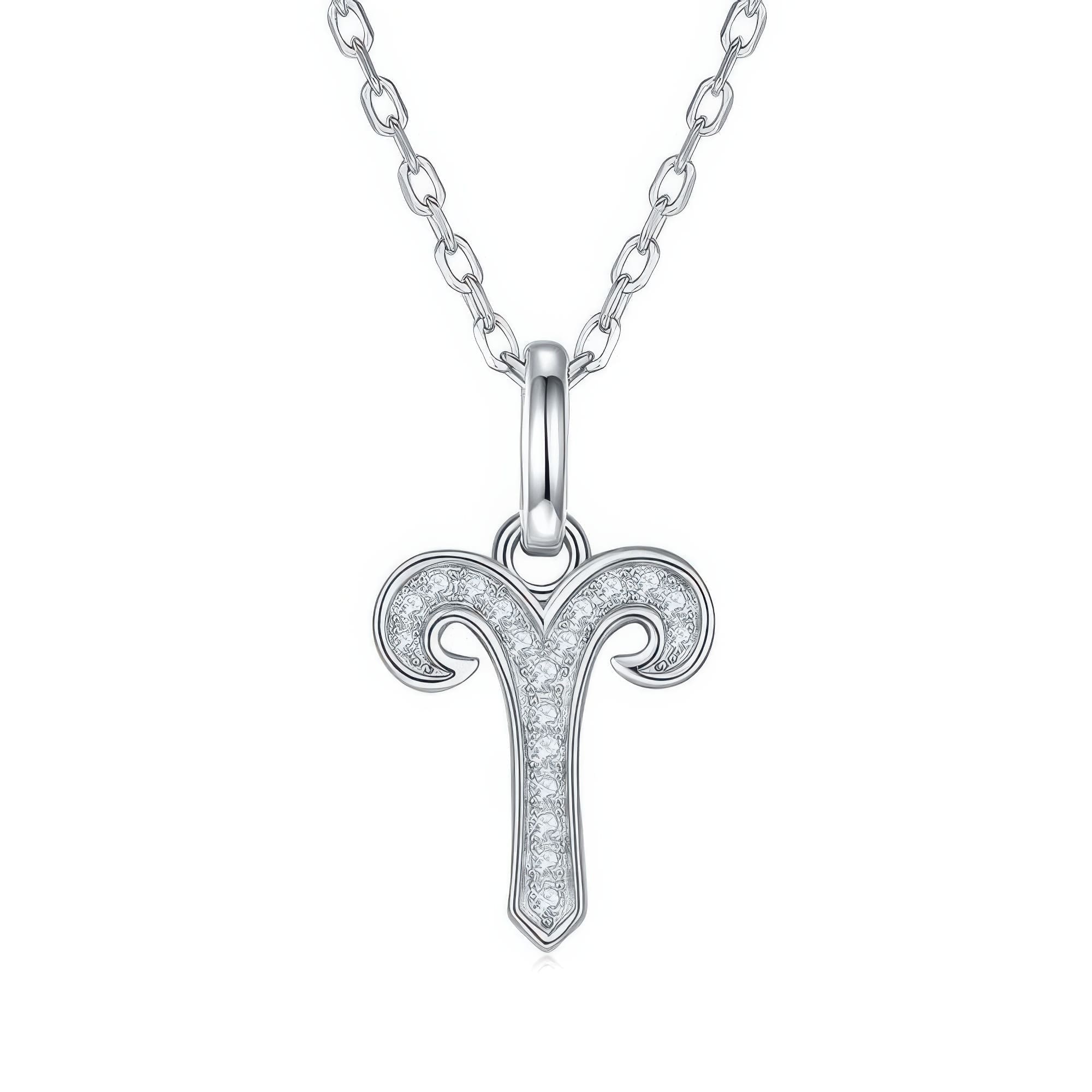 Aries Constellation Moissanite Pendant Necklace | Minimalist Zodiac Jewelry Unisex