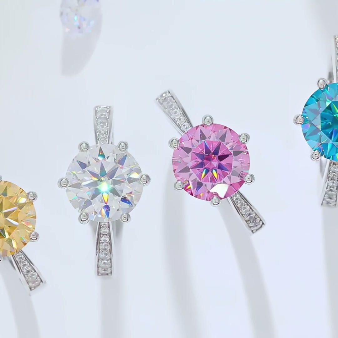 3 Carat Moissanite Fashion Ring | Dynamic Moving Design product video thumbnail