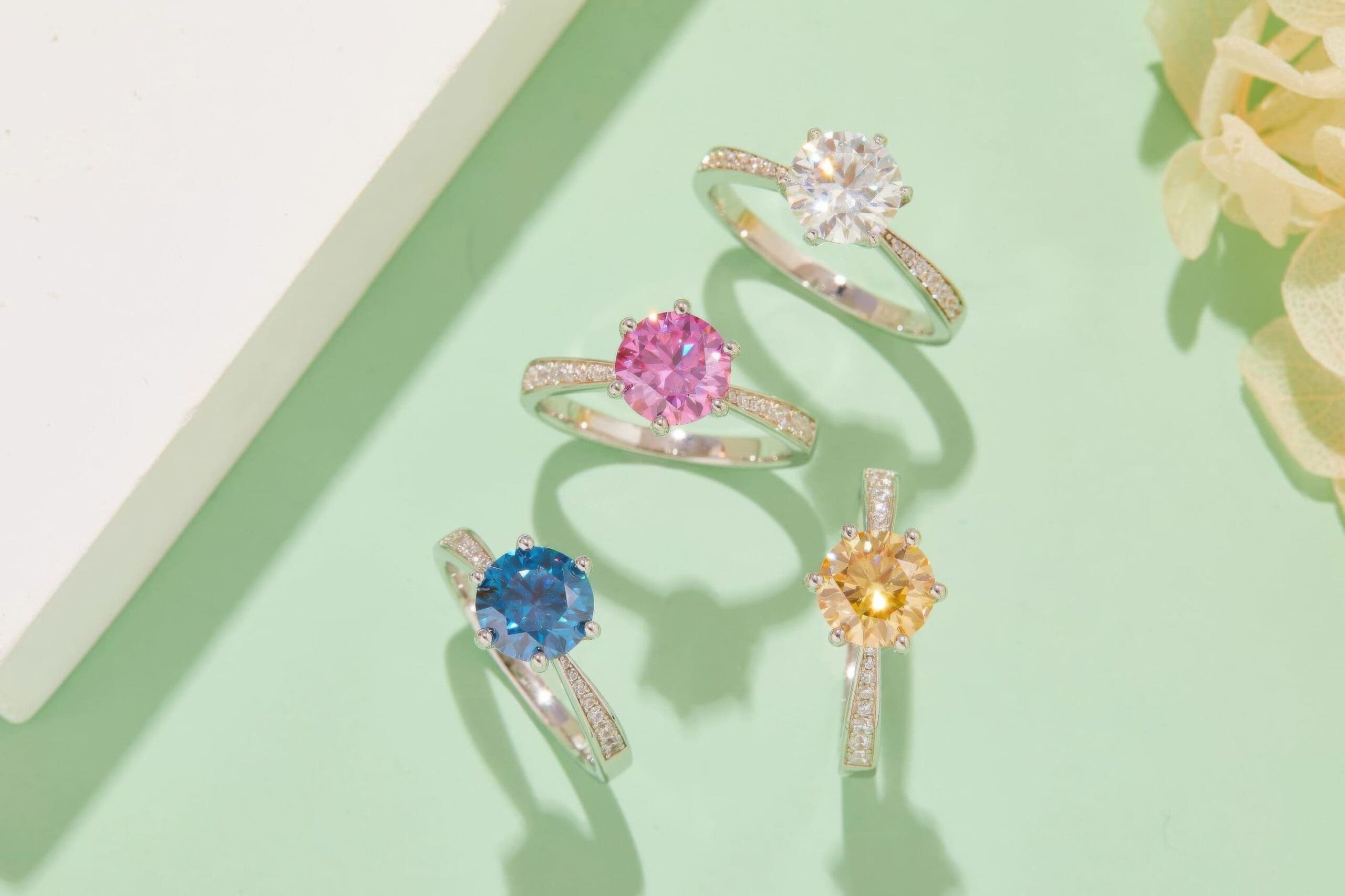 2 Carat Moissanite Statement Ring | Multi-Color Options | 925 Sterling Silver - Image 3