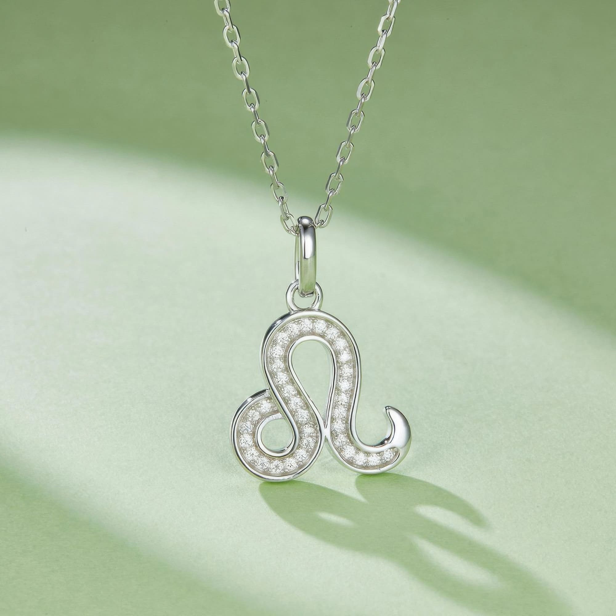 Leo Zodiac Moissanite Pendant | Minimalist Astrology Necklace Charm - Image 3