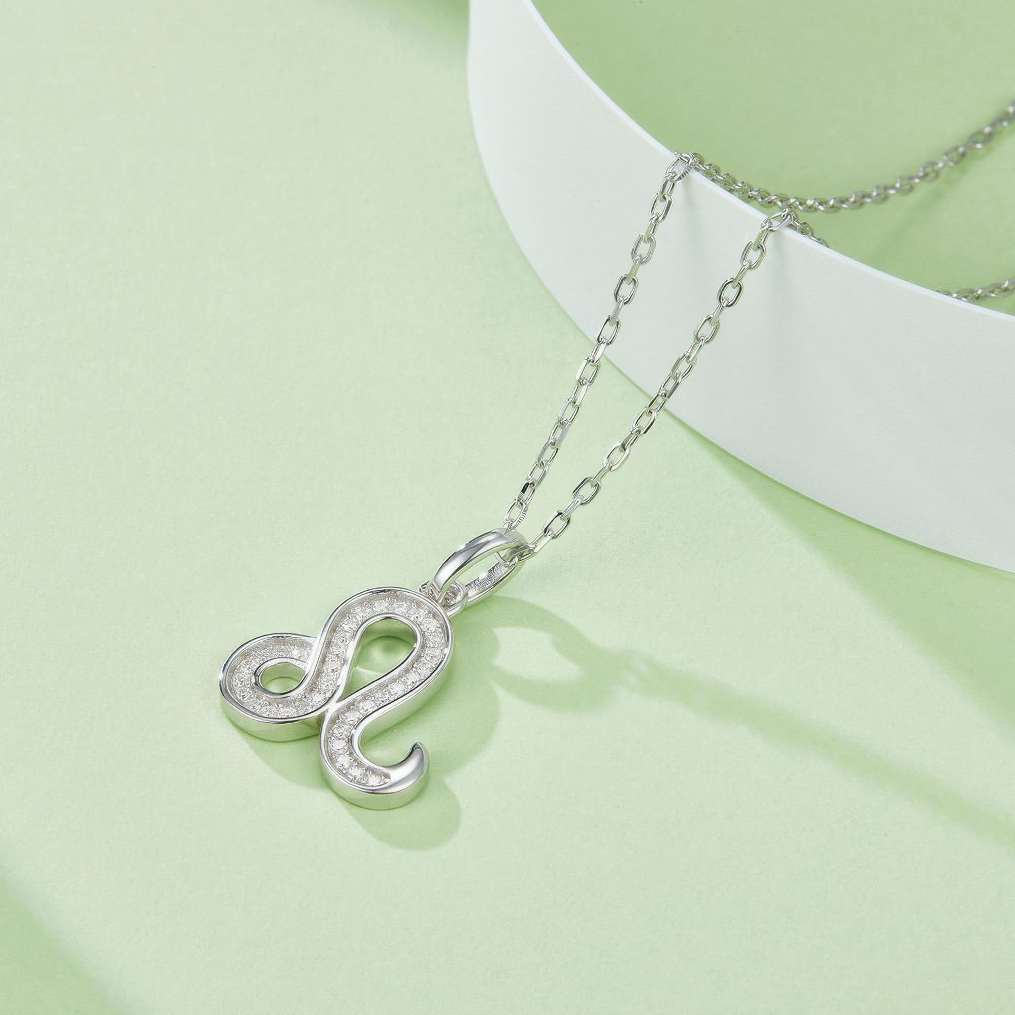 Leo Zodiac Moissanite Pendant | Minimalist Astrology Necklace Charm - Image 2