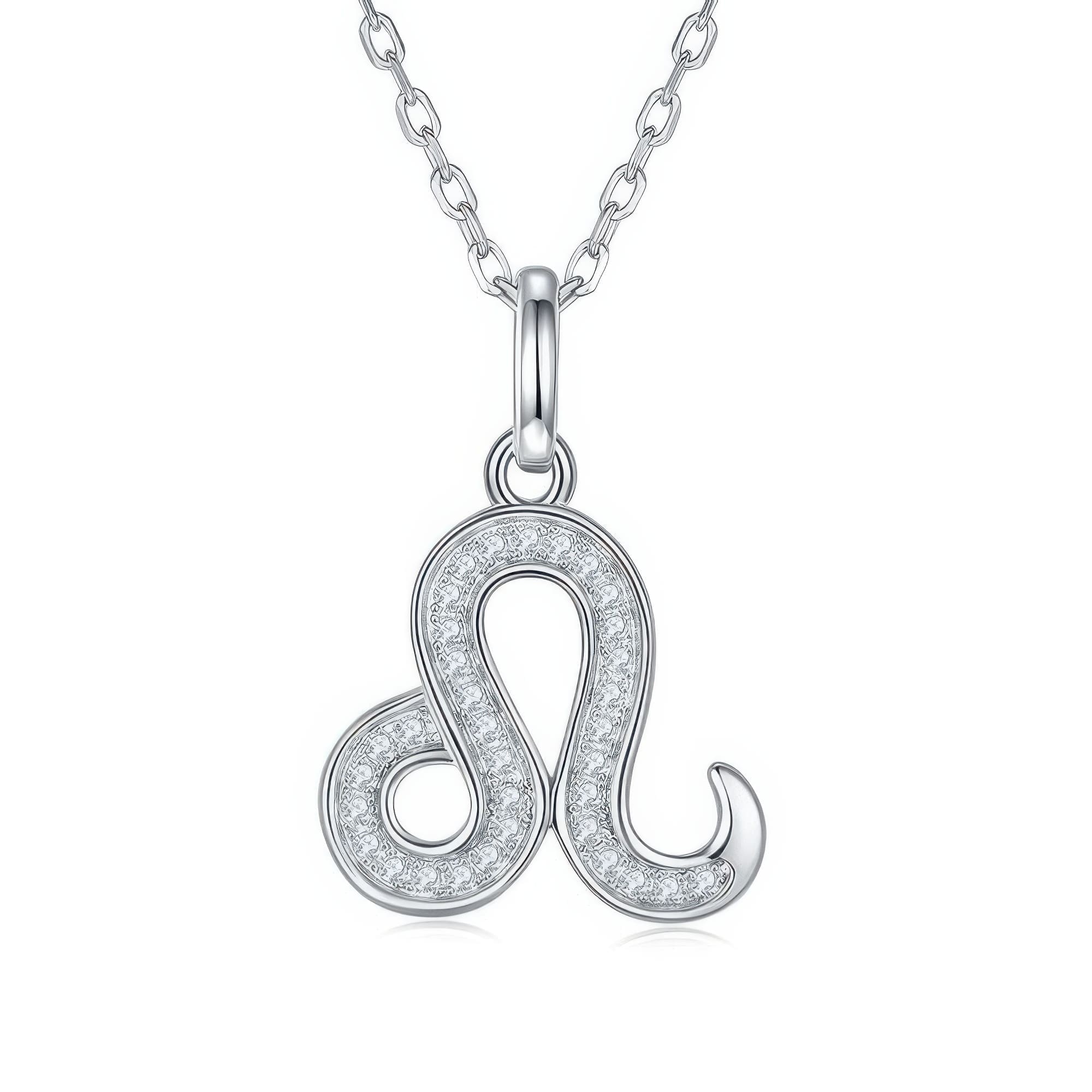 Leo Zodiac Moissanite Pendant | Minimalist Astrology Necklace Charm