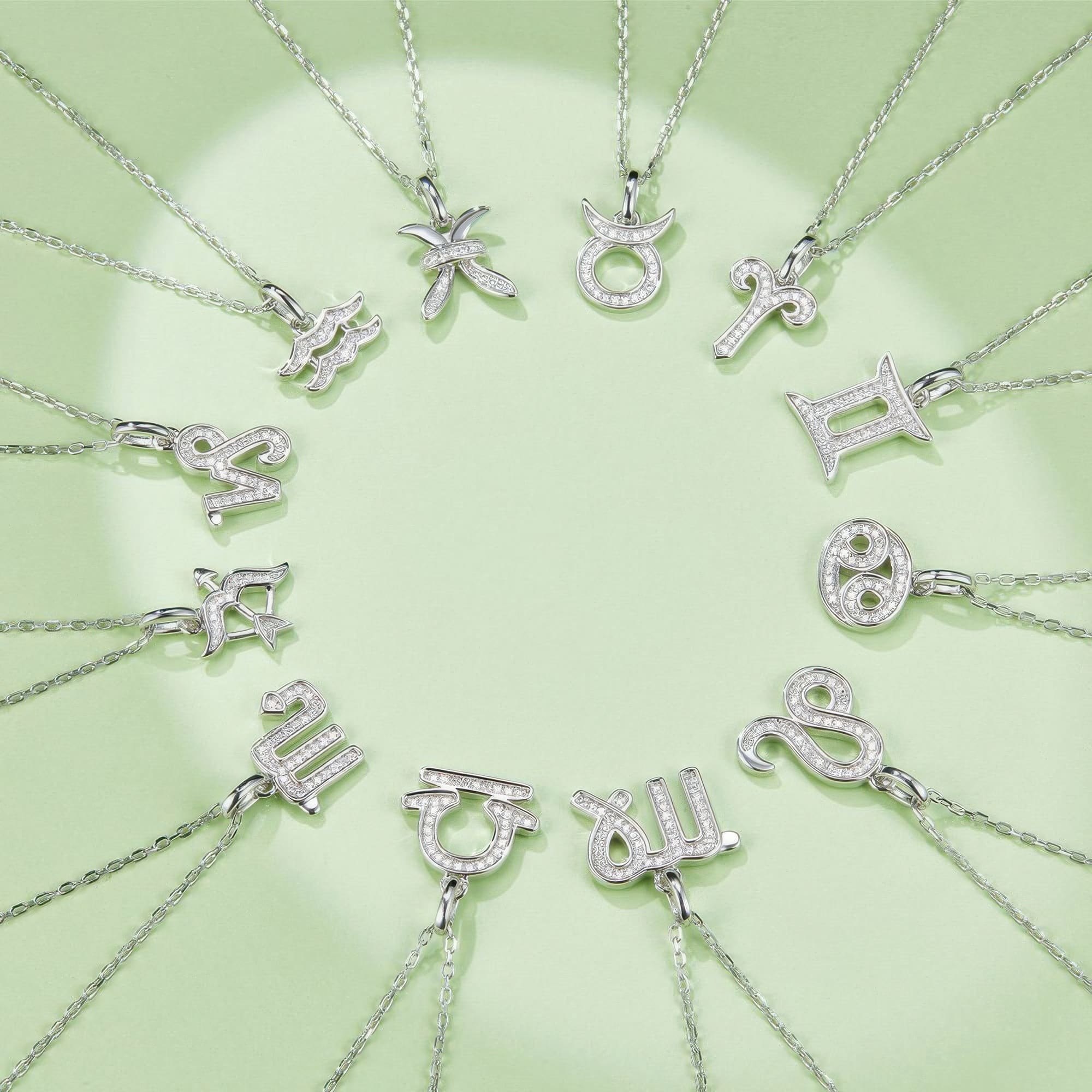 Moissanite Aquarius Zodiac Necklace | Minimalist Constellation Pendant for Men Women - Image 5