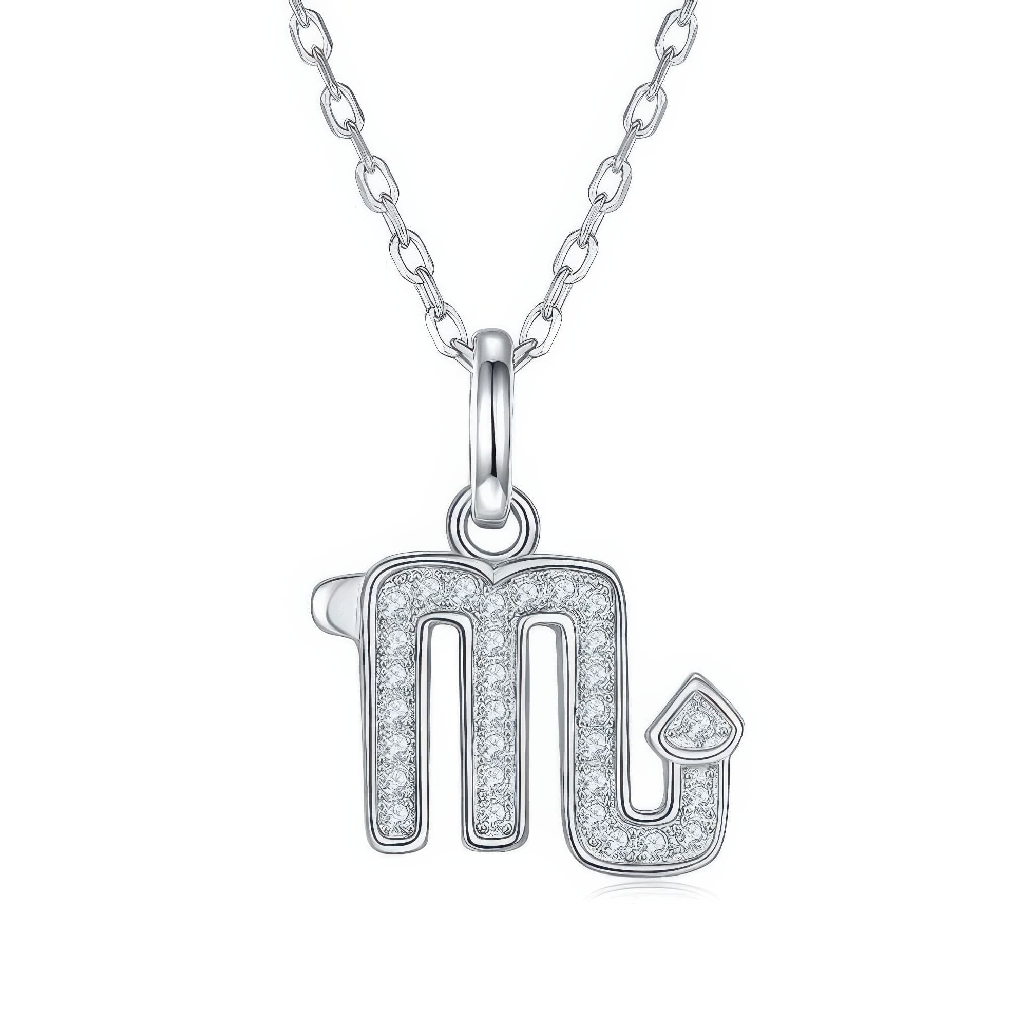 Moissanite Scorpio Constellation Necklace | Minimalist Zodiac Pendant