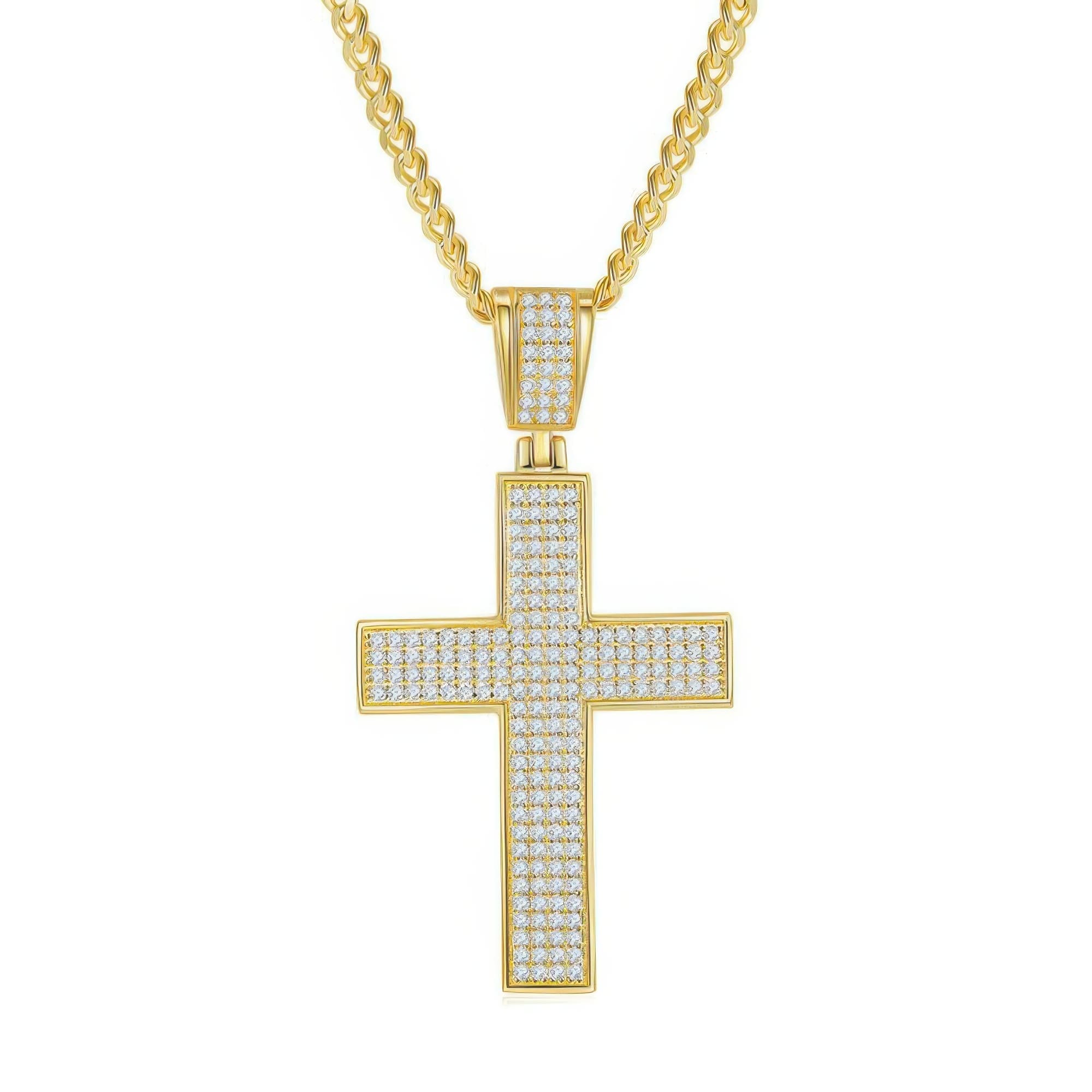 Luxury Men's Moissanite Cross Pendant Necklace | Pave Moissanite D Grade | 925 Sterling - Image 5