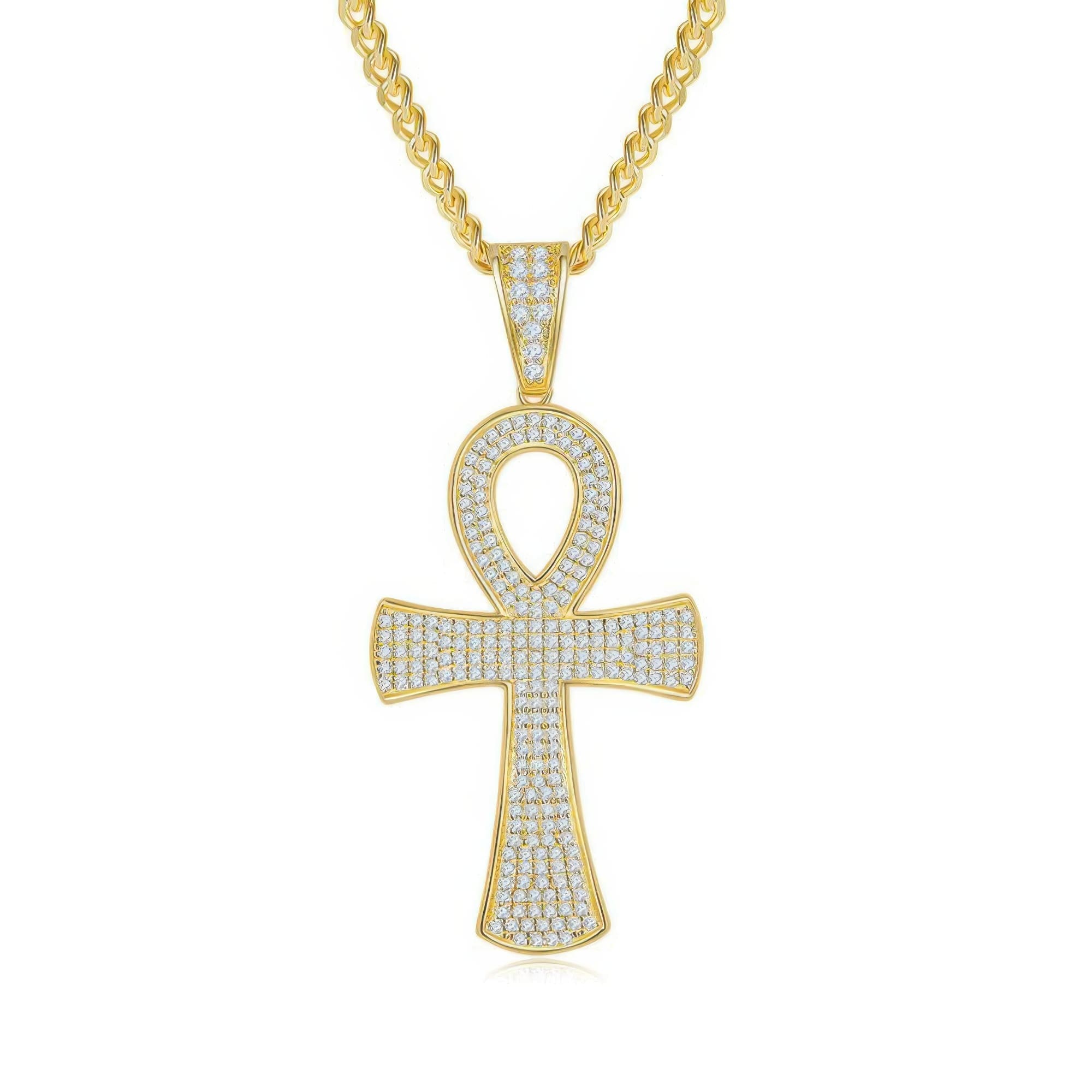 Modern Moissanite Cross Pendant Necklace | 925 Sterling Silver Geometric Design for Men - Image 5