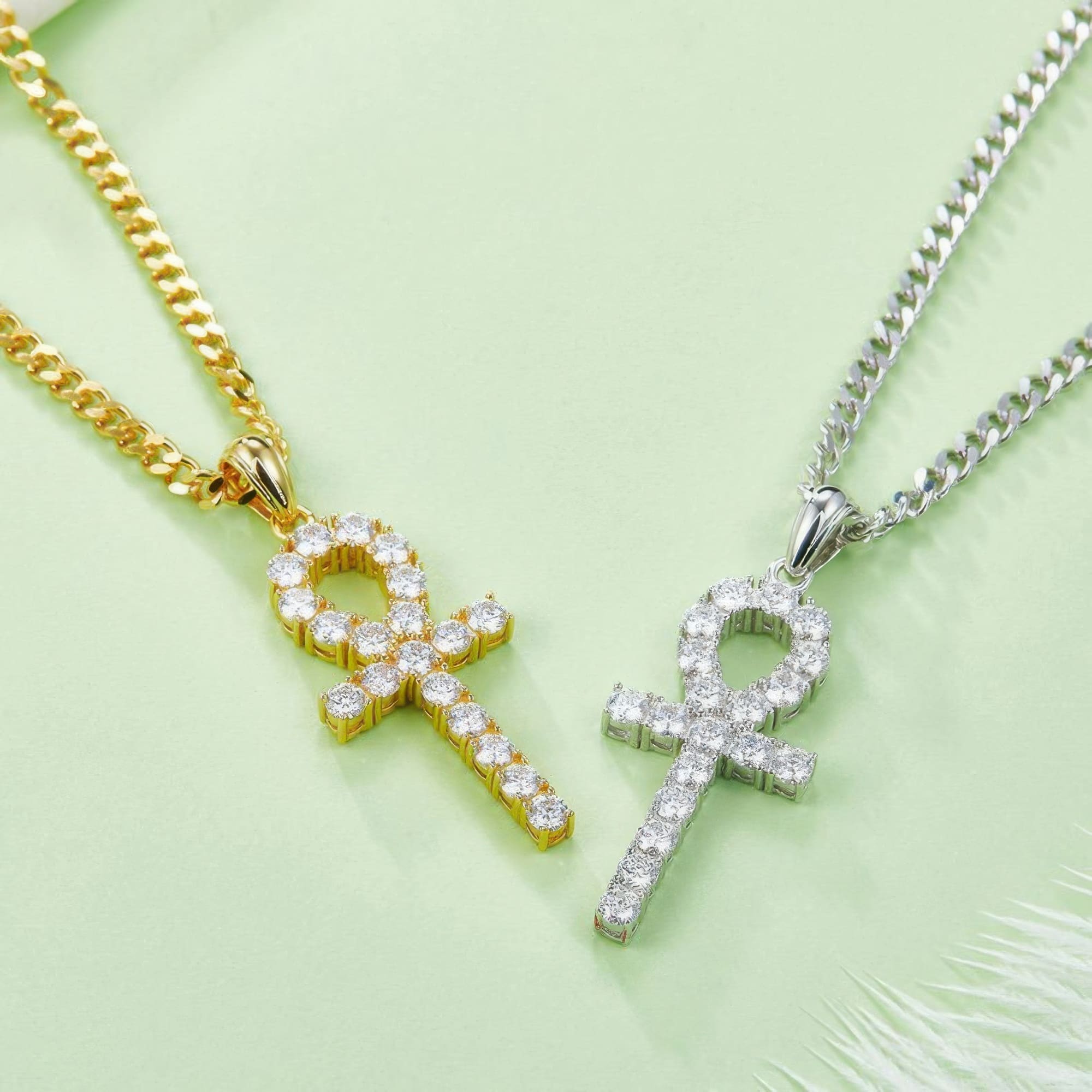 Modern Cross Moissanite Pendant Necklace | Anti-Oxidation Moissanite Religious Jewelry - Image 4