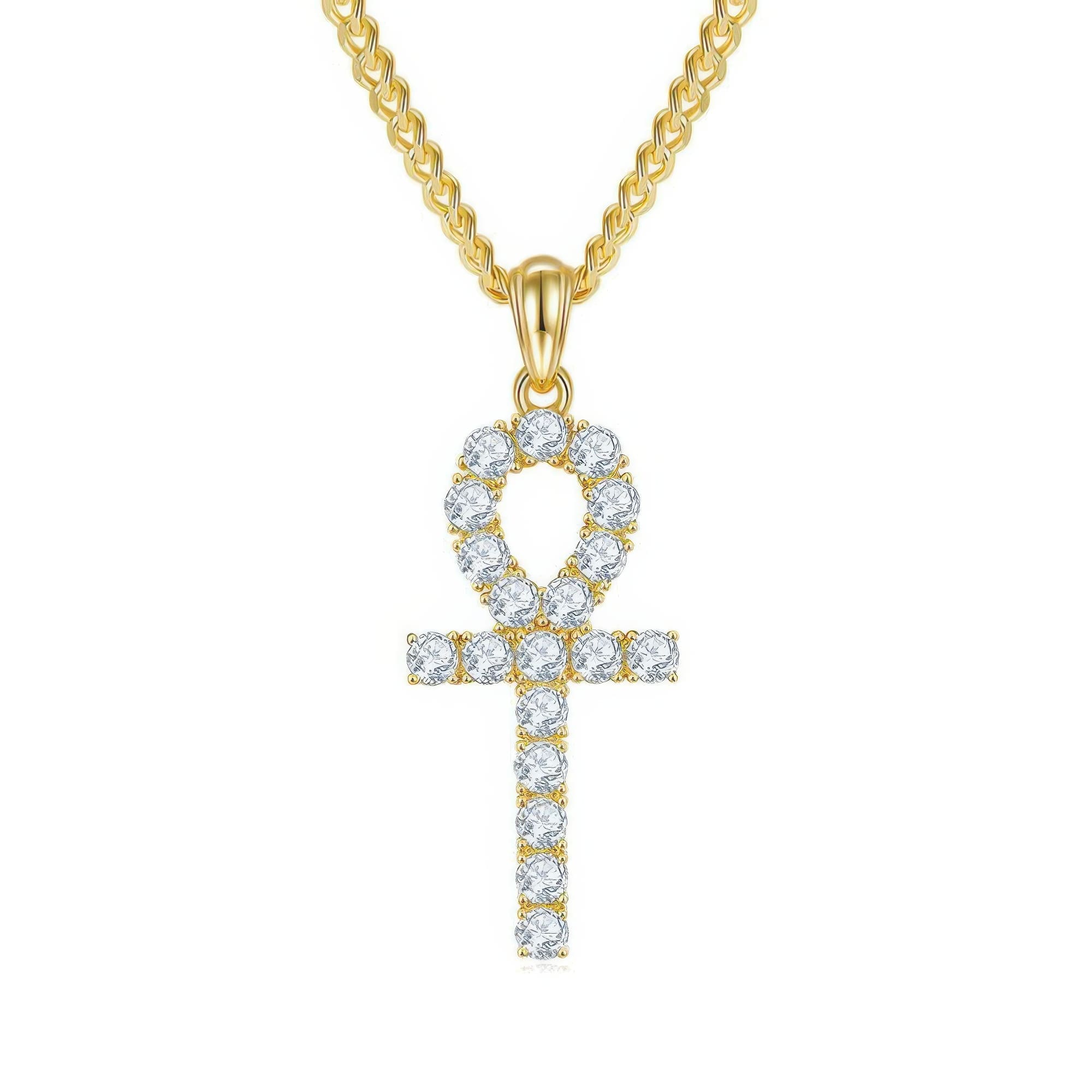 Modern Cross Moissanite Pendant Necklace | Anti-Oxidation Moissanite Religious Jewelry - Image 7