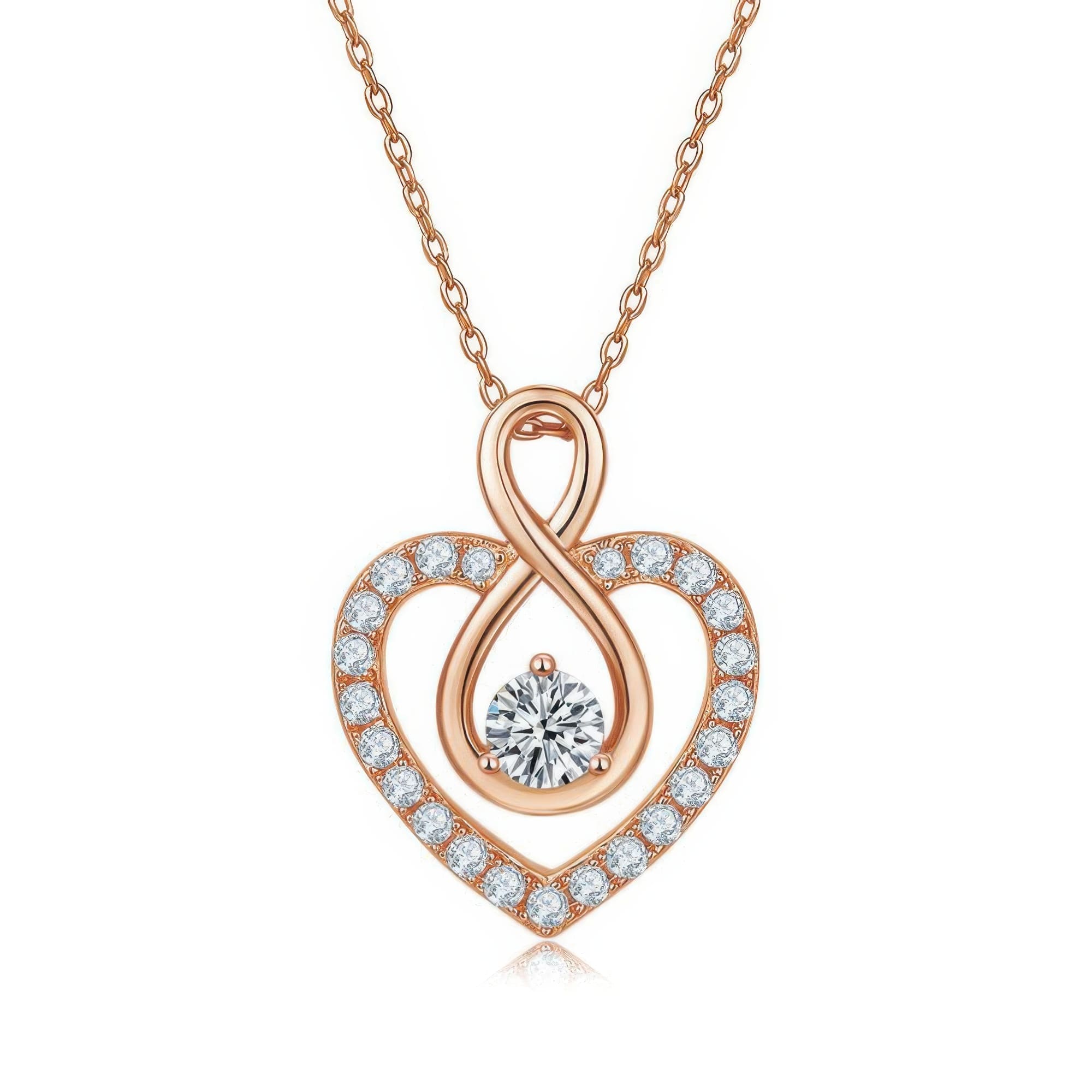 Infinity Heart Moissanite Necklace | 925 Sterling Silver Pendant with 0.5ct Stone - Image 5
