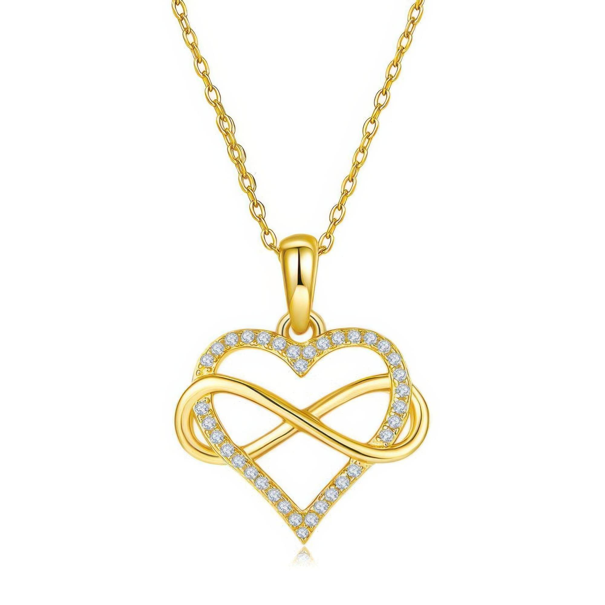 Infinity Heart Moissanite Pendant Necklace 925 Silver Sweet Collarbone Chain for Women - Image 7