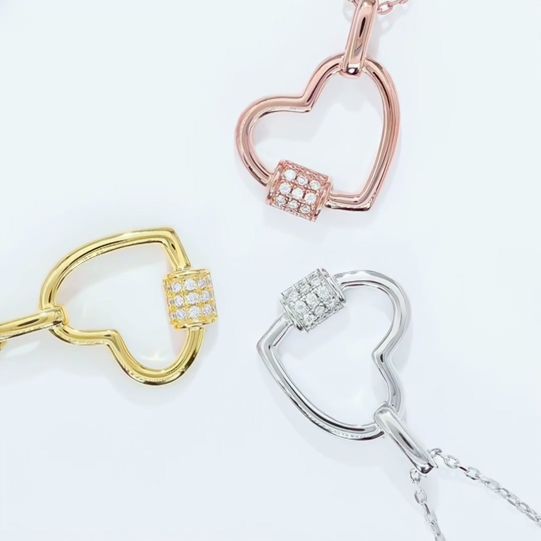 Heart Shape Moissanite Pendant Necklace | Dainty Love Jewelry for Women product video thumbnail