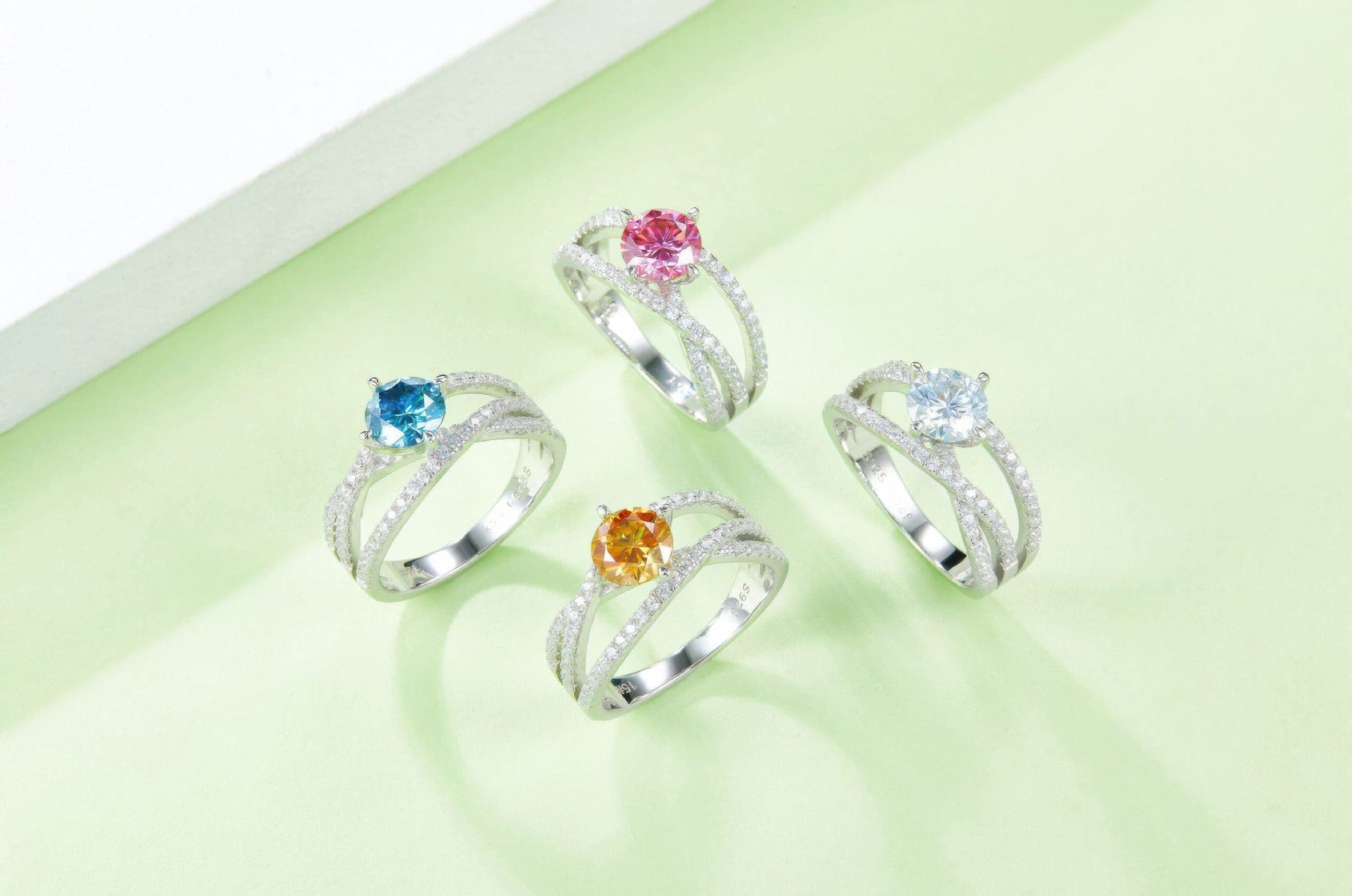 1 Carat Moissanite Triplet Ring - Image 7