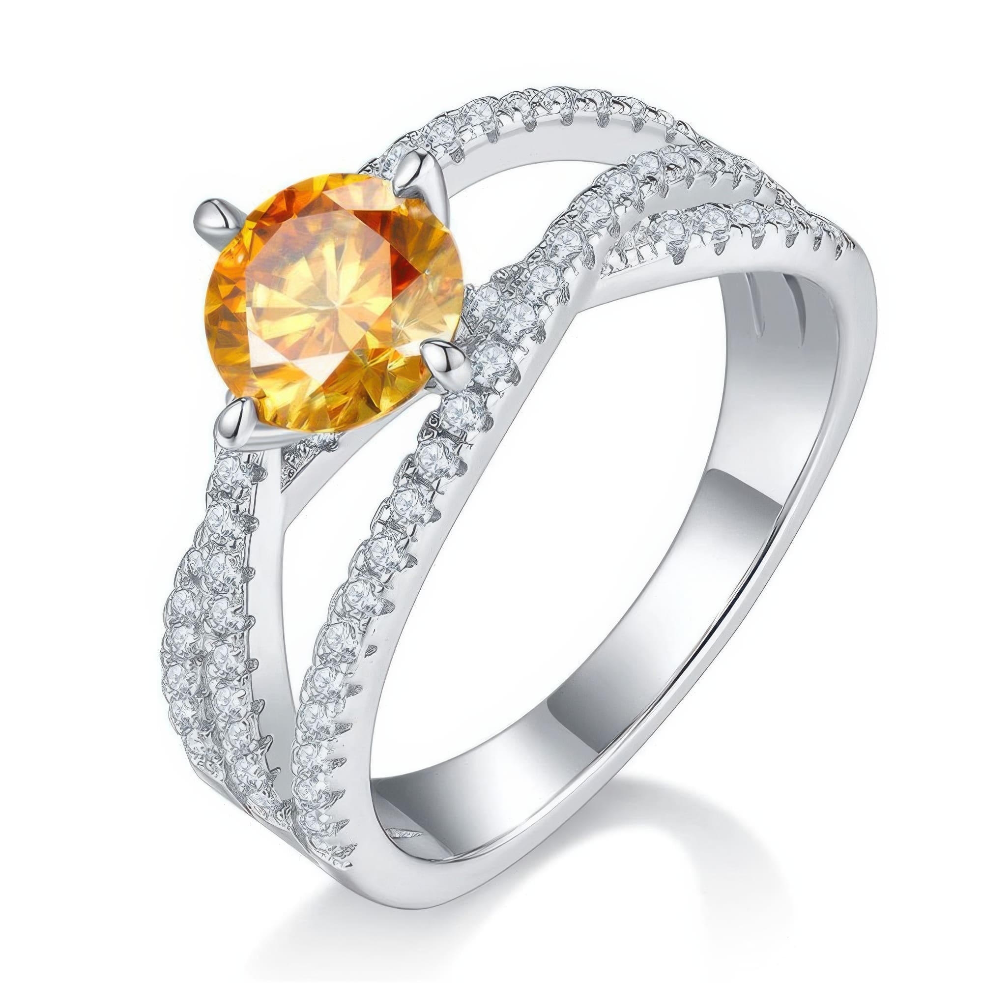 1 Carat Moissanite Triplet Ring - Image 8