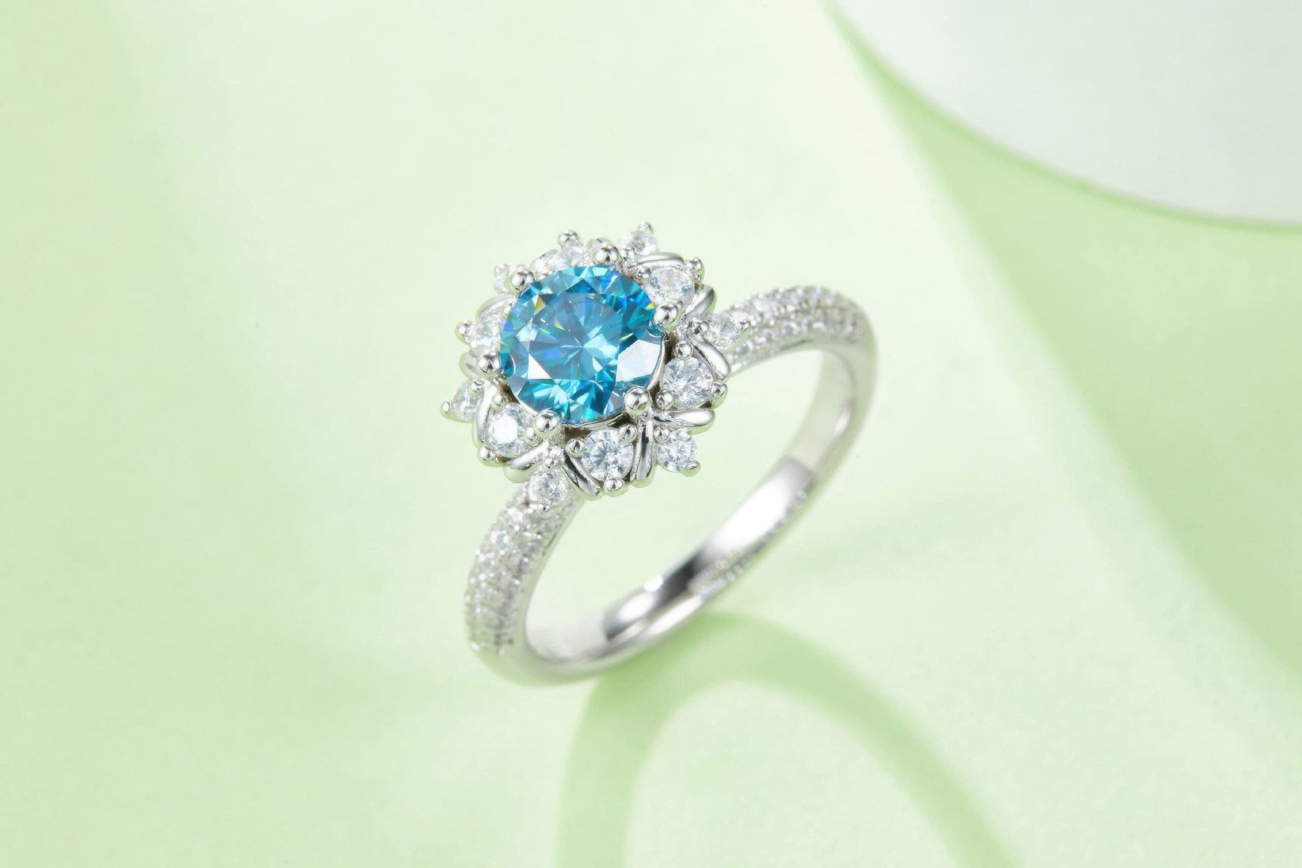 Crown Moissanite Engagement Ring | 1CT Hearts & Arrows Cut - alternate view