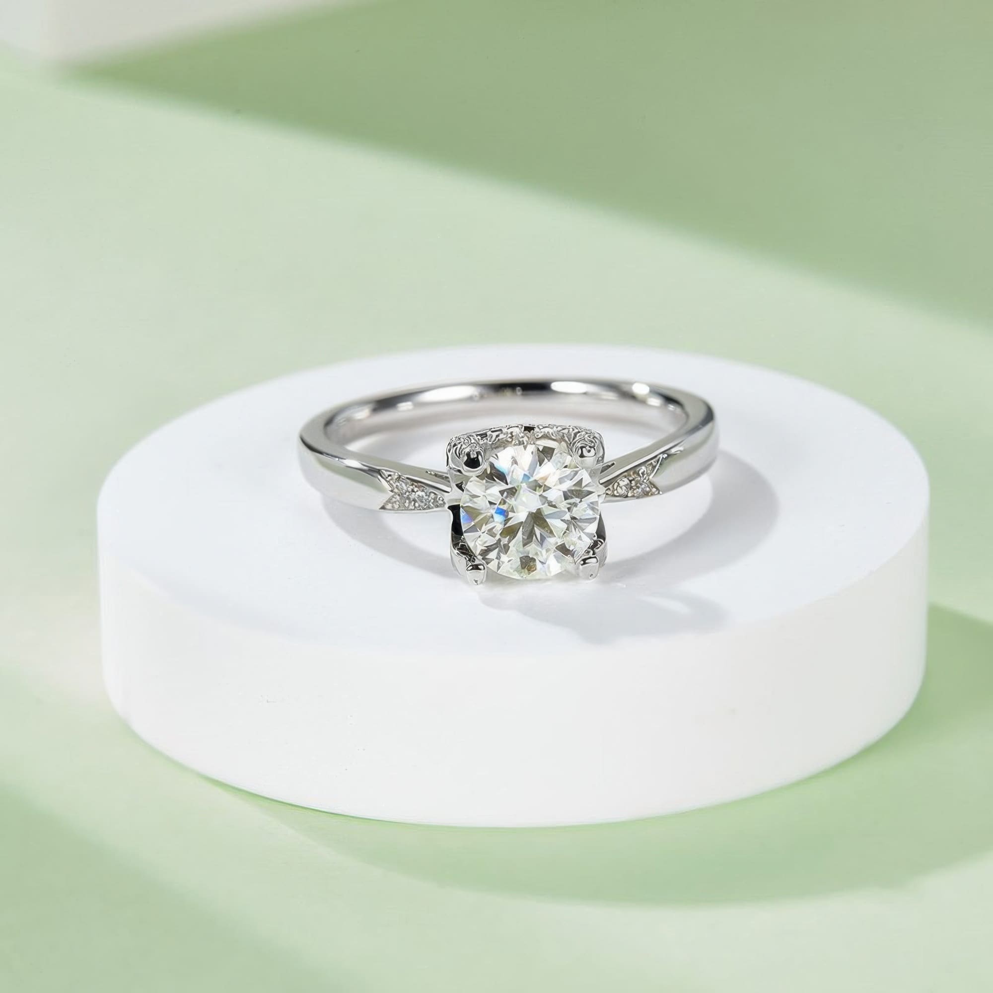 Geometric Moissanite Statement Ring | Trendy INS Style Design - Image 4