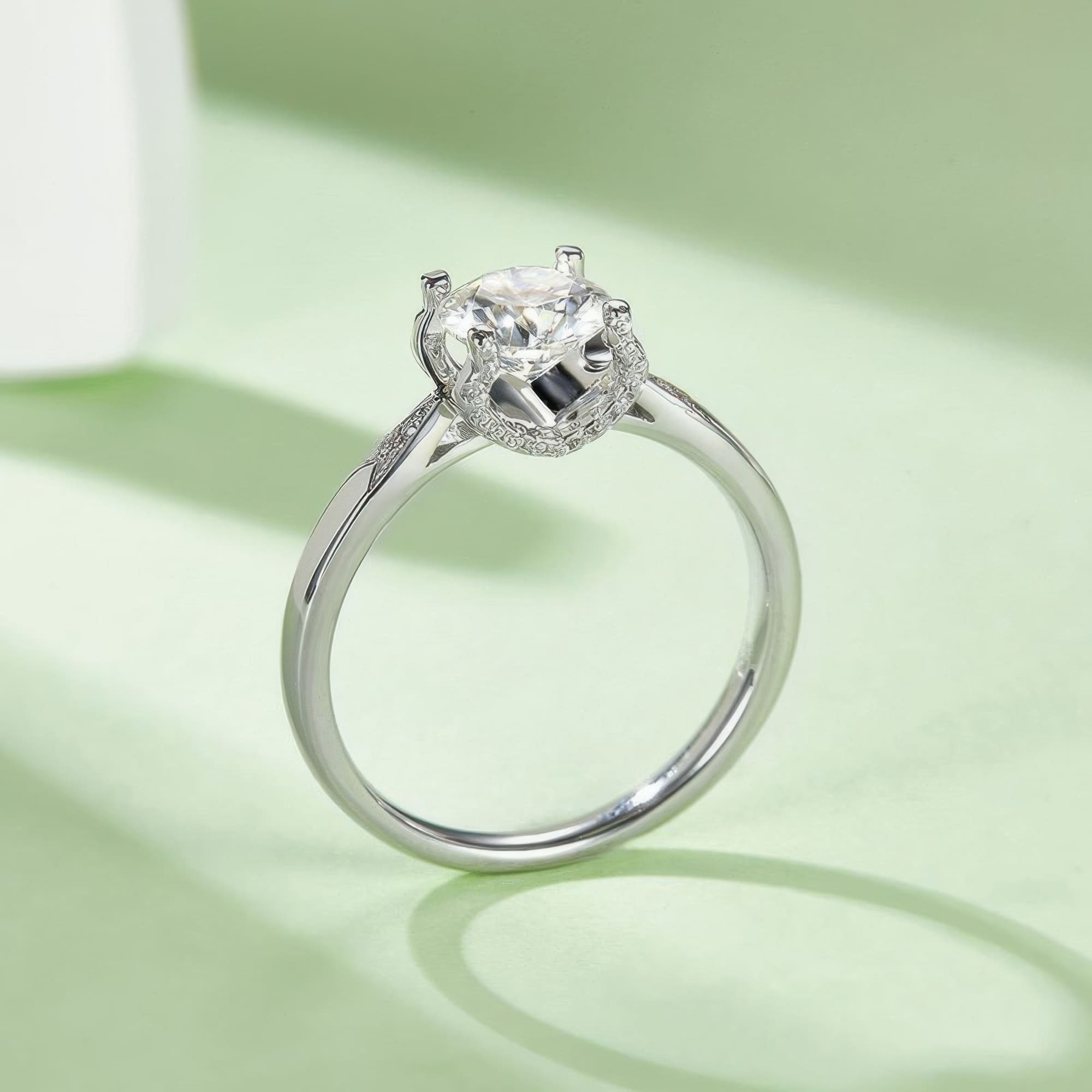 Geometric Moissanite Statement Ring | Trendy INS Style Design - Image 5