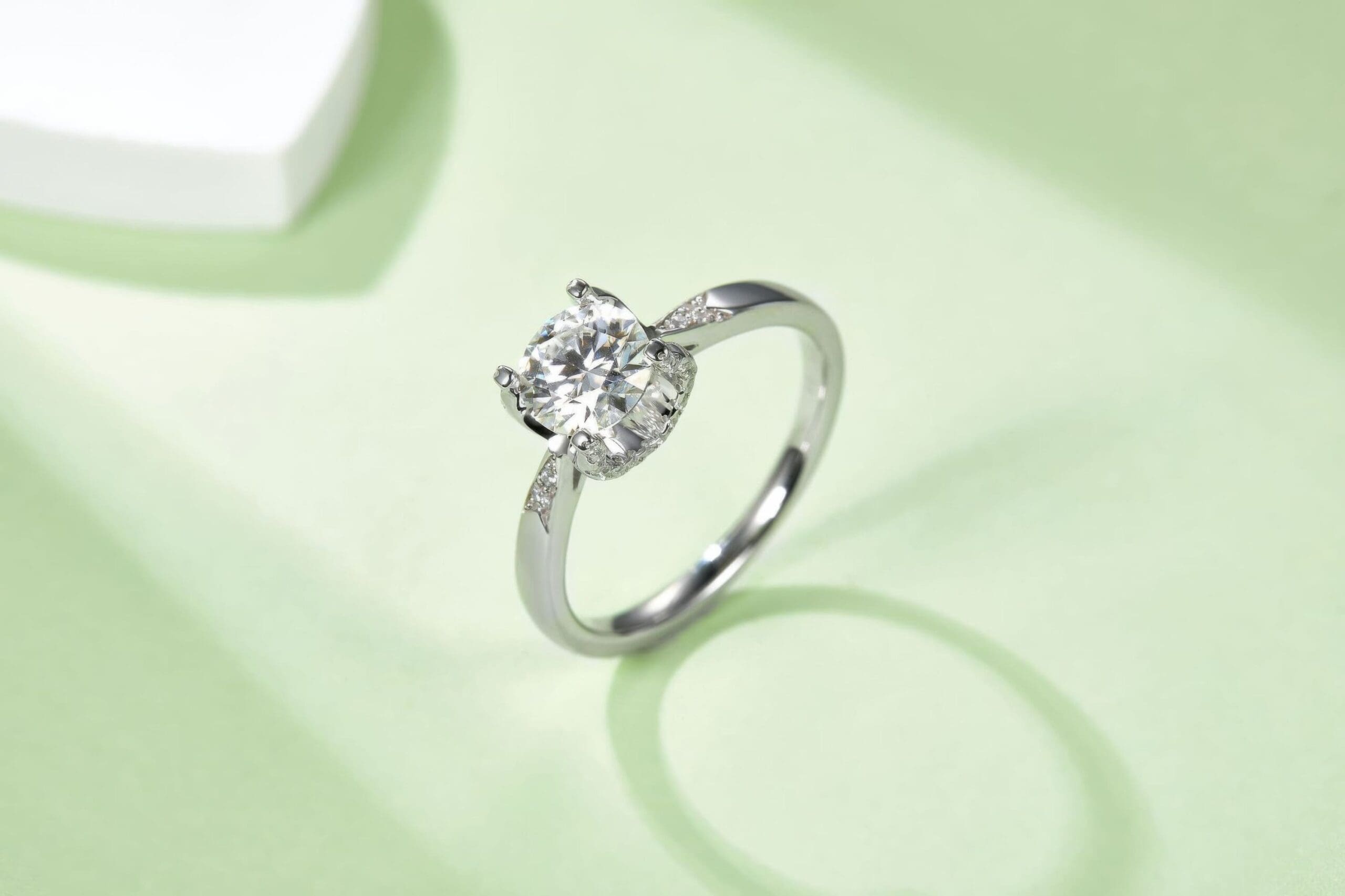 Geometric Moissanite Statement Ring | Trendy INS Style Design - Image 6